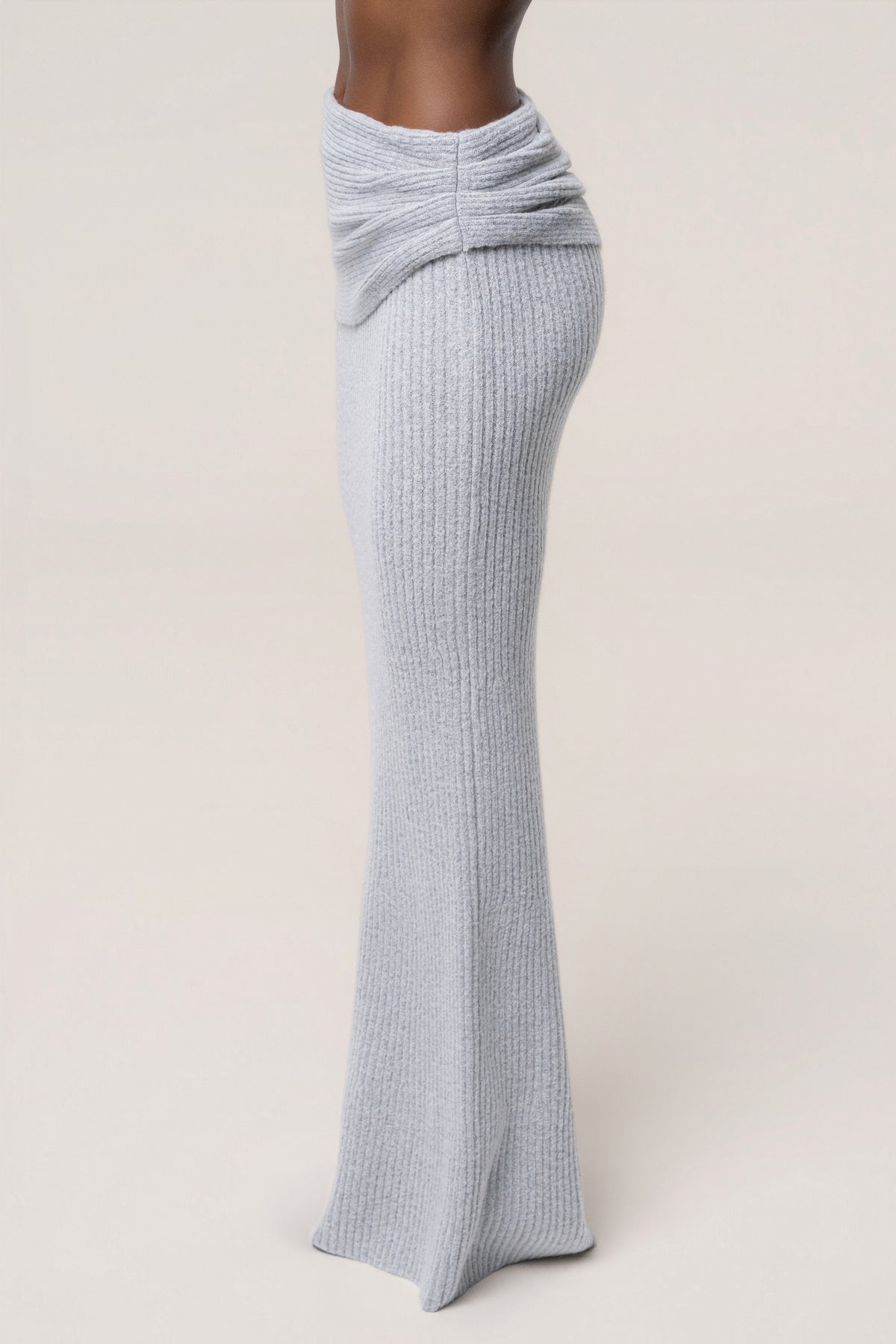 Heather Grey Retreat Ribbed Maxi Skirt - JLUXLABEL