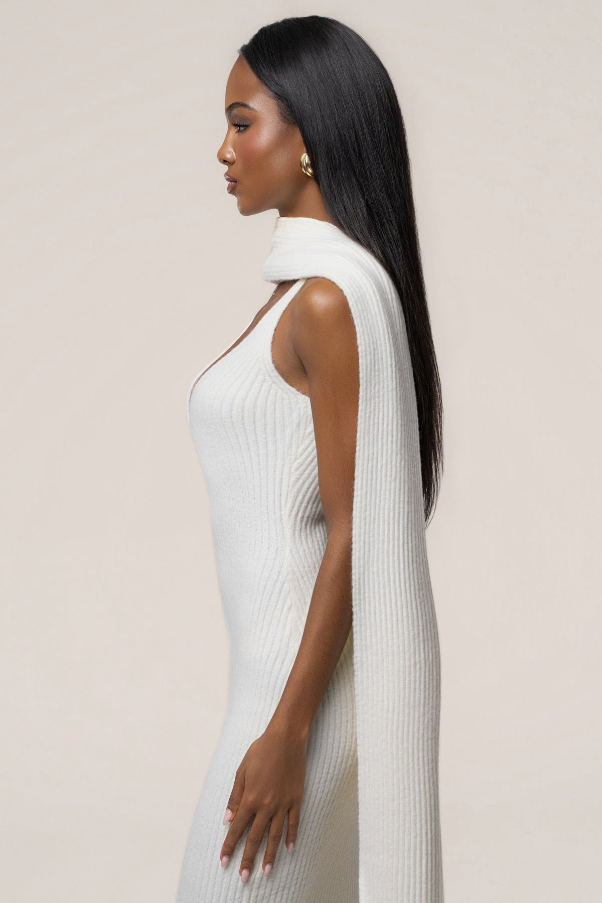 Ivory Weekend Away Knit Maxi Dress - JLUXLABEL