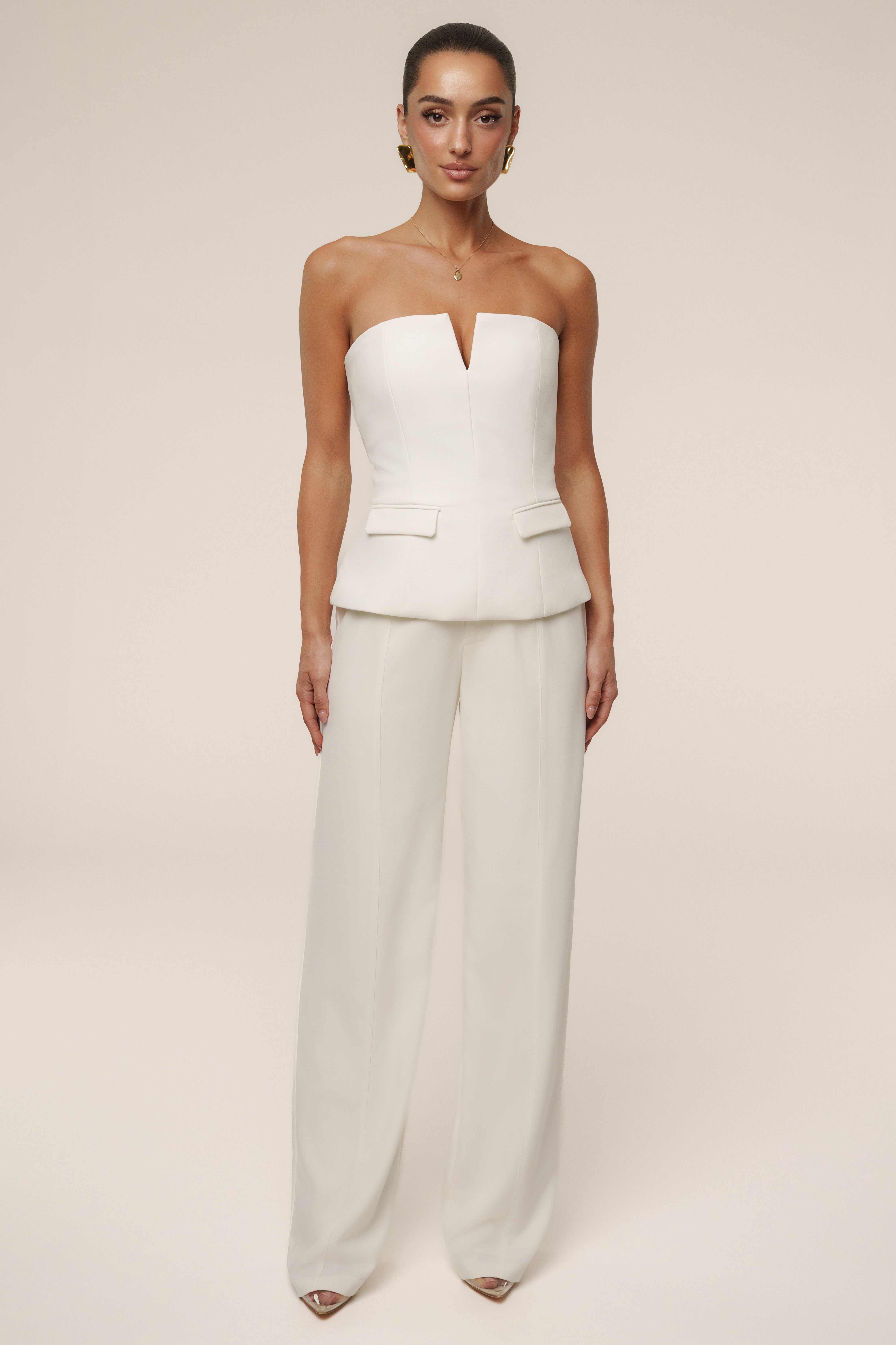 Ivory Vienna Strapless Top - JLUXLABEL