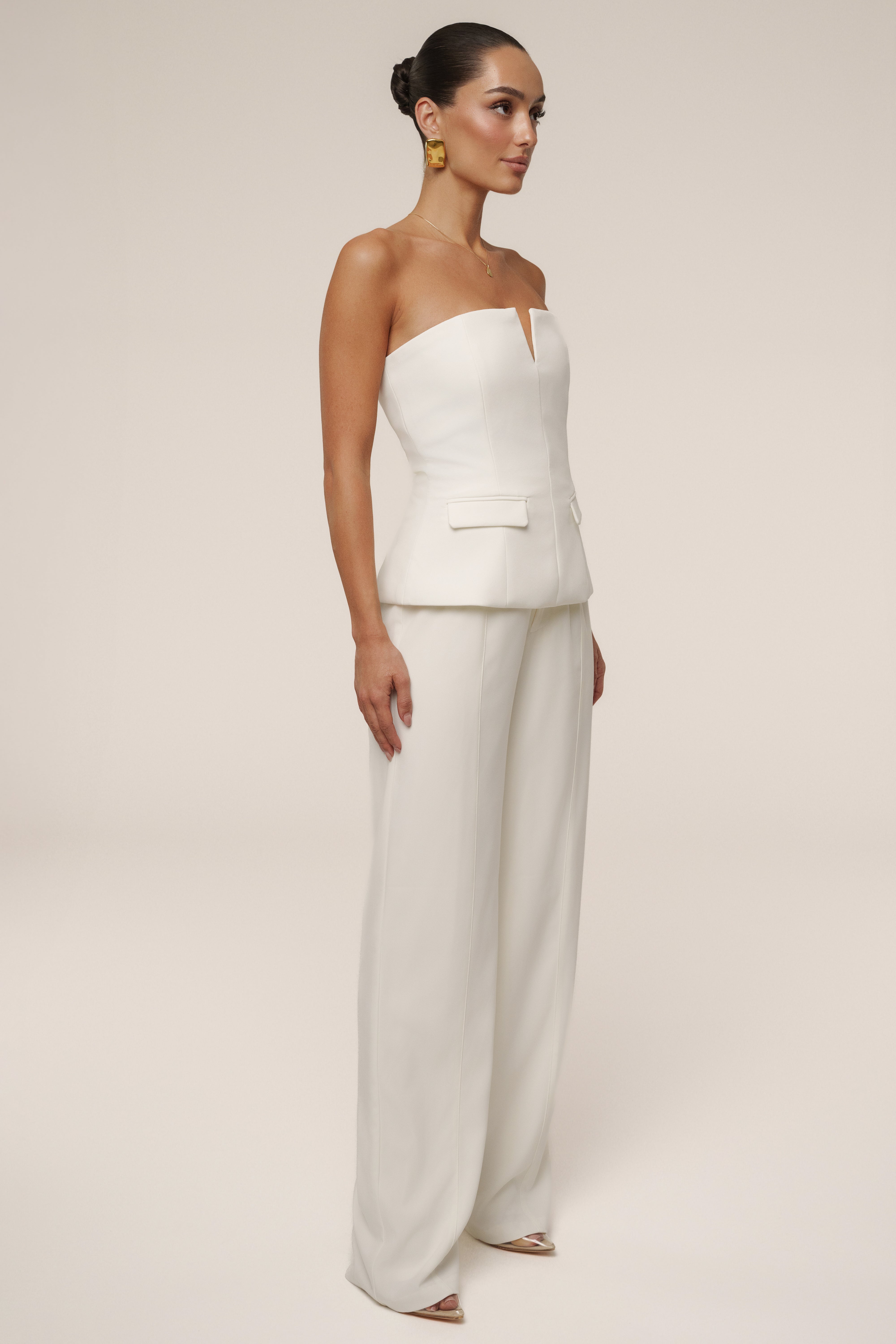 Ivory Vienna Strapless Top - JLUXLABEL