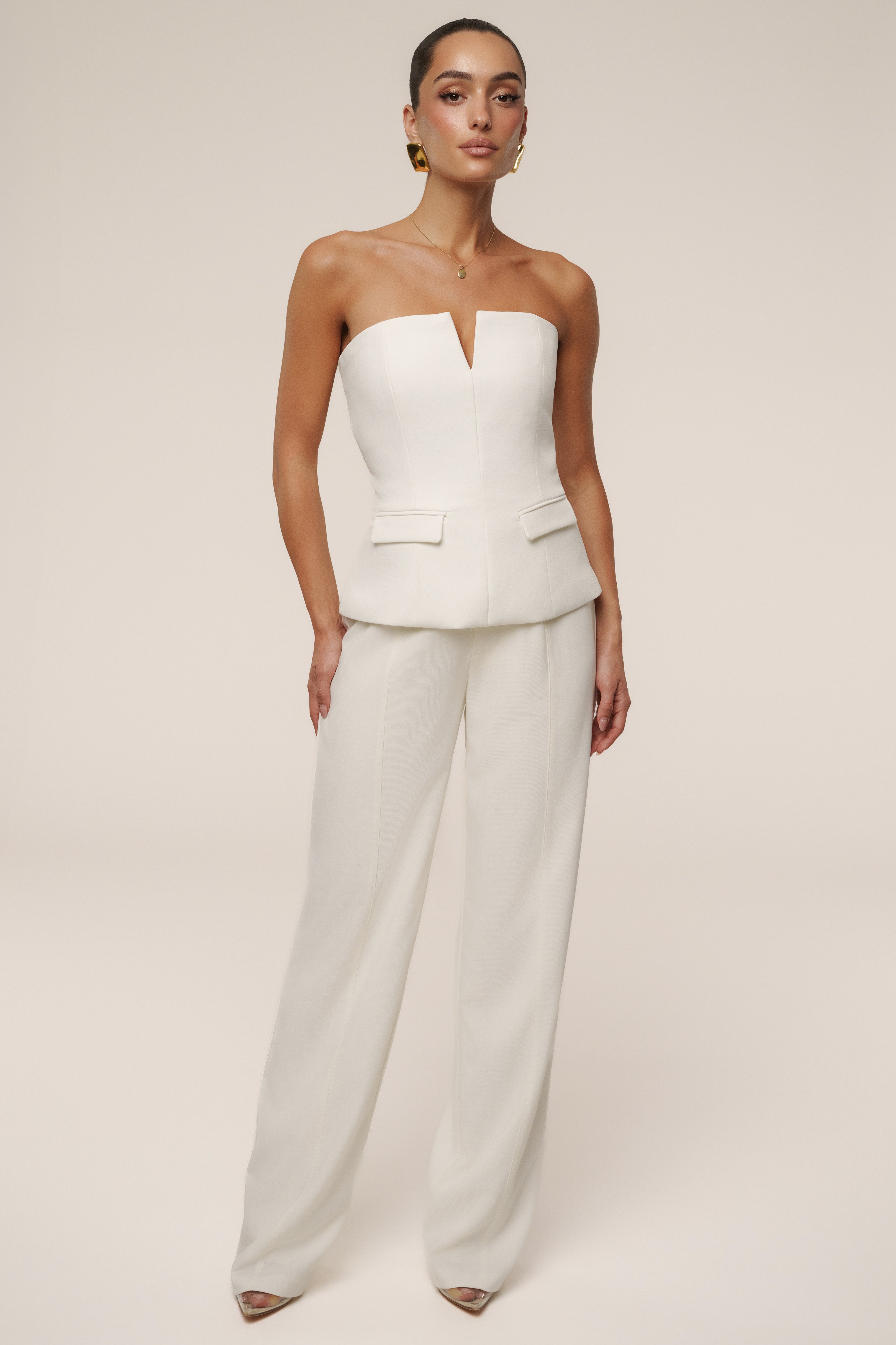 Ivory Vienna Strapless Top - JLUXLABEL