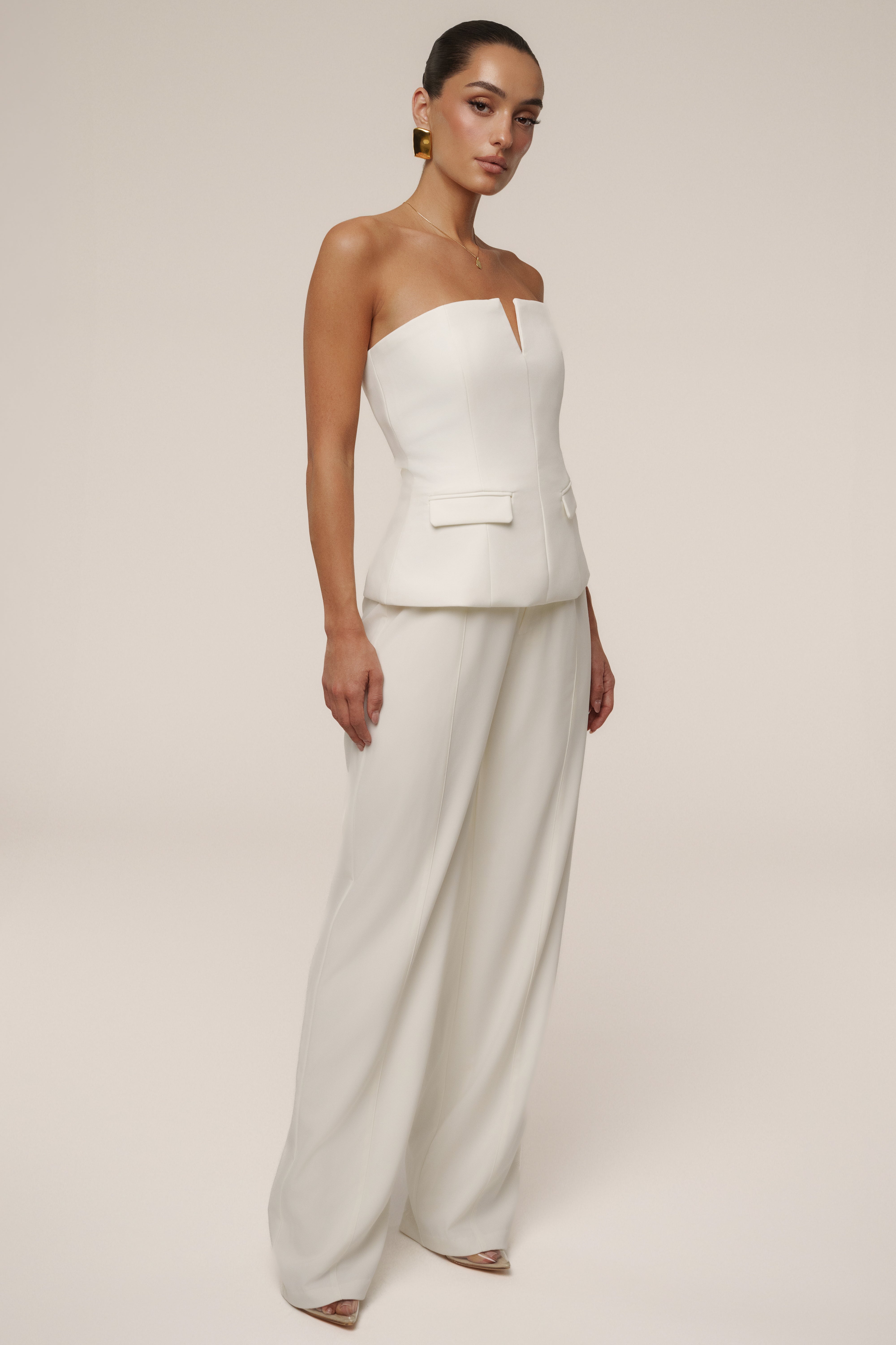 Ivory Vienna Strapless Top - JLUXLABEL