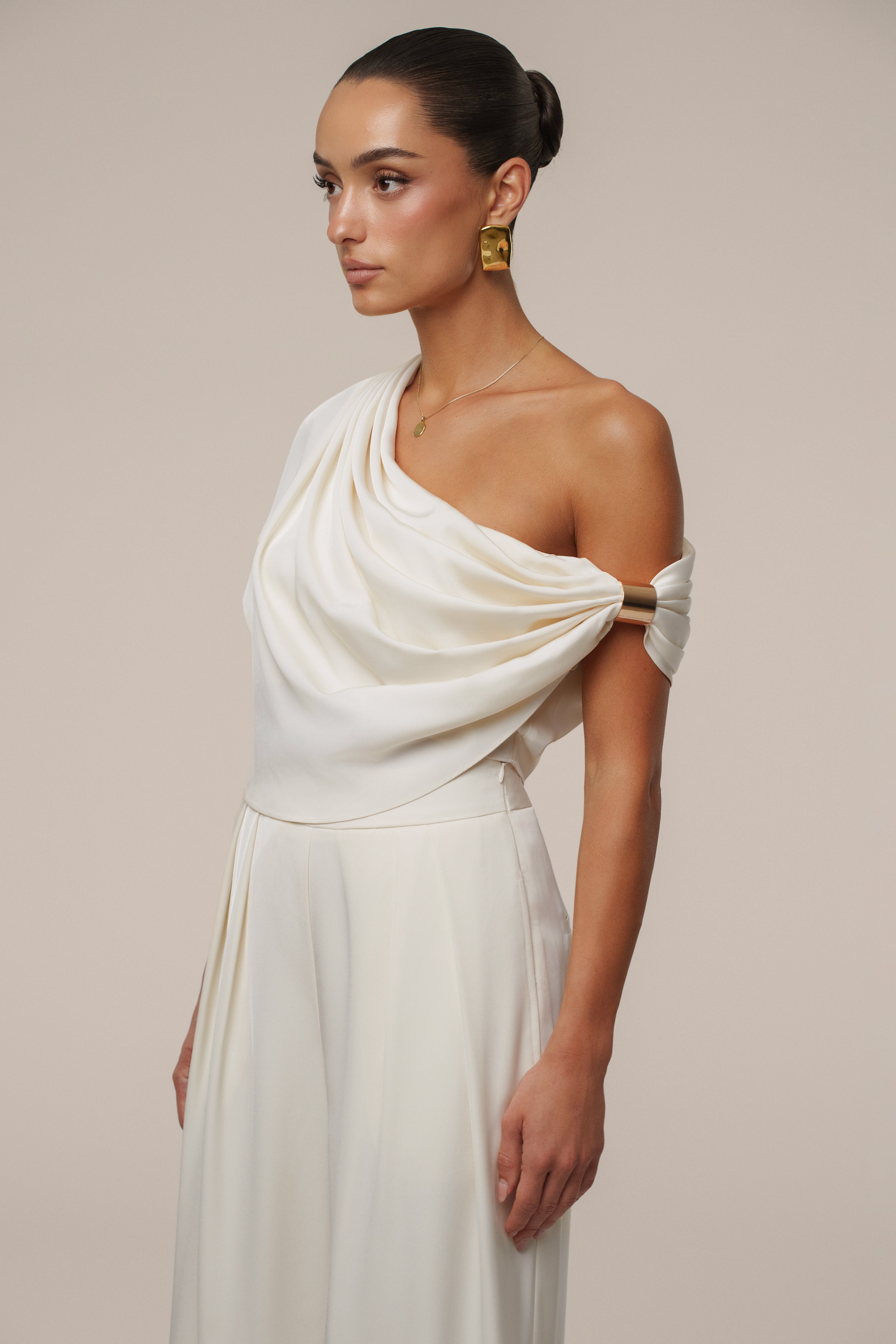 Buttercream Gleam and Glow Satin Top - JLUXLABEL