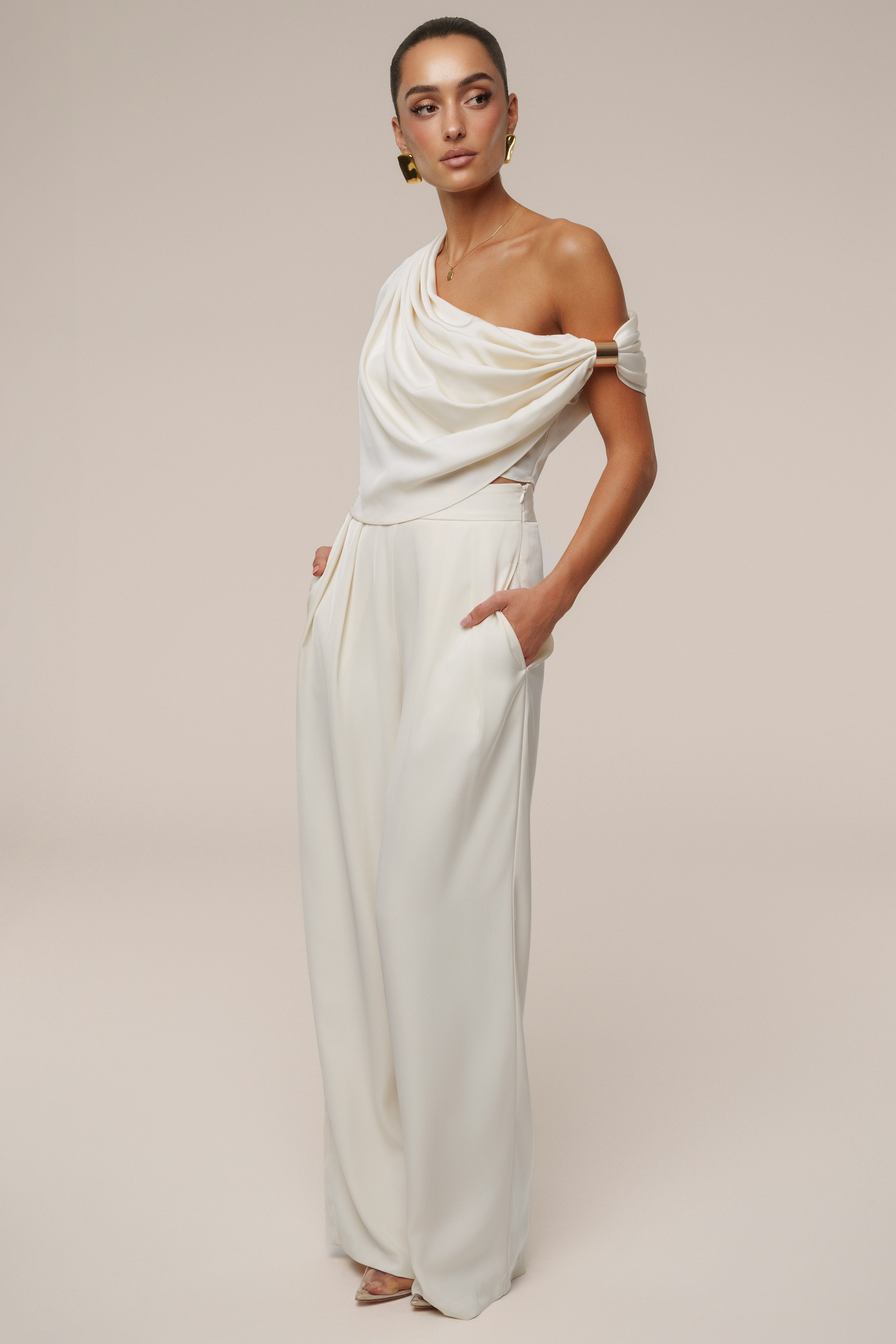 Buttercream Gleam and Glow Satin Top - JLUXLABEL