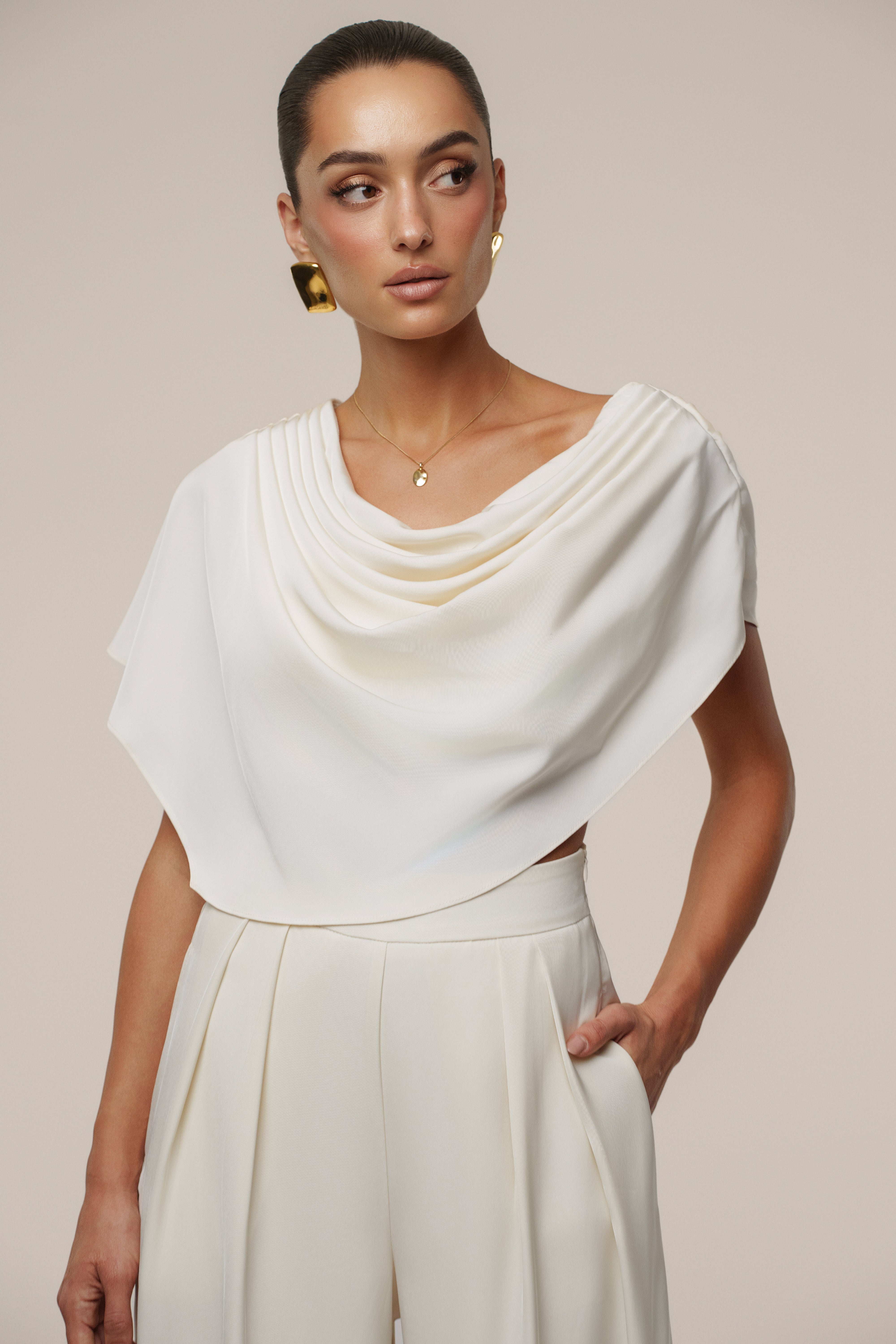 Buttercream Gleam and Glow Satin Top - JLUXLABEL