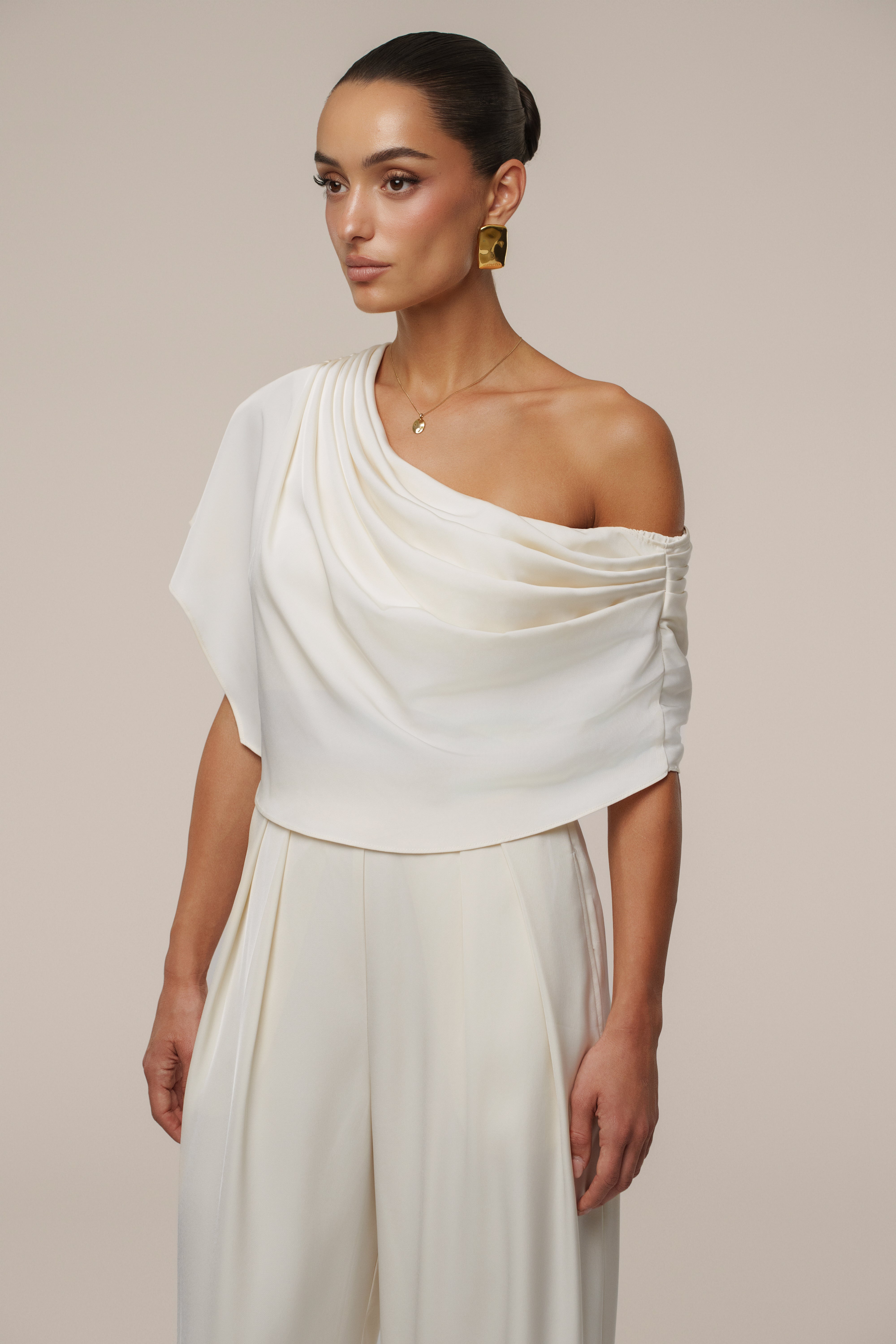 Buttercream Gleam and Glow Satin Top - JLUXLABEL