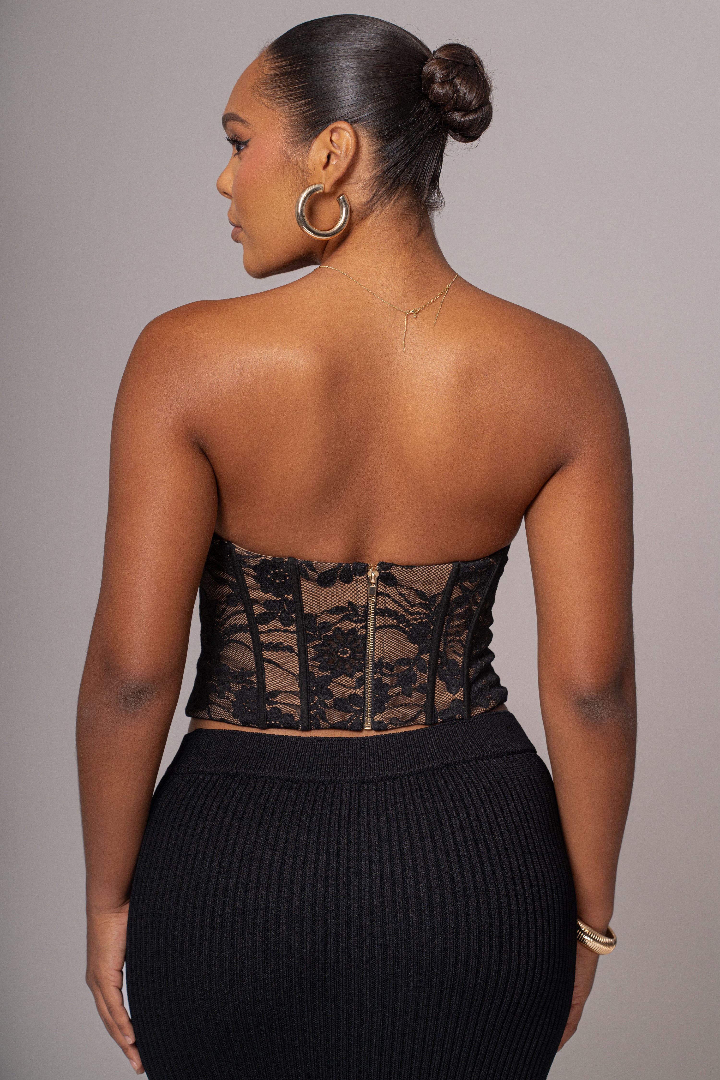 Black Rosemere Lace Top - JLUXLABEL