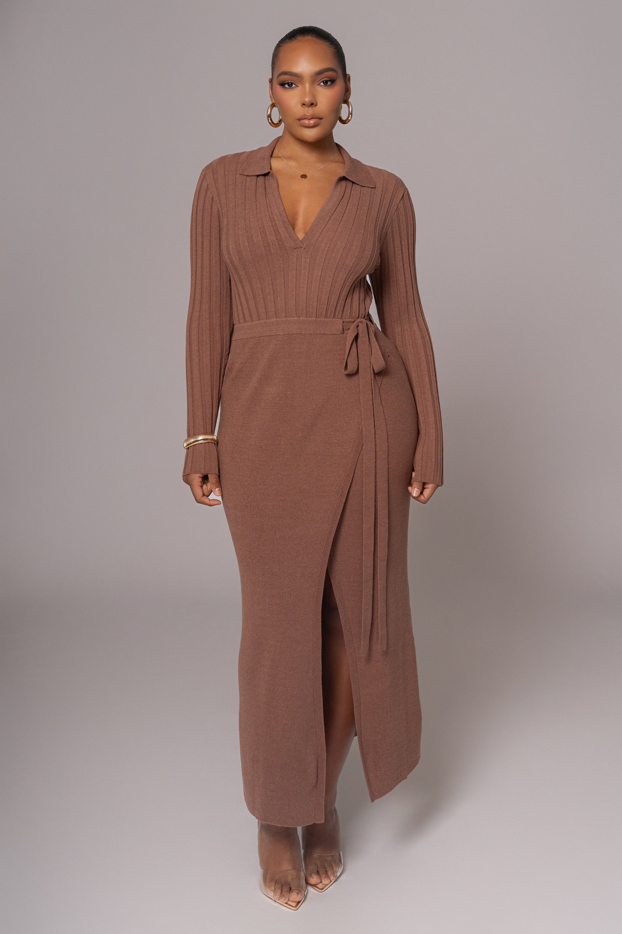 Emma Foldover Knitted Dress