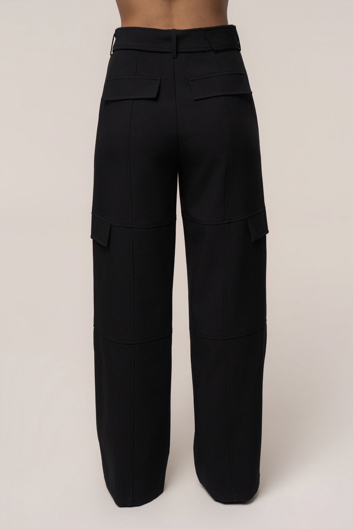 Black Status Belted Cargo Pant - JLUXLABEL