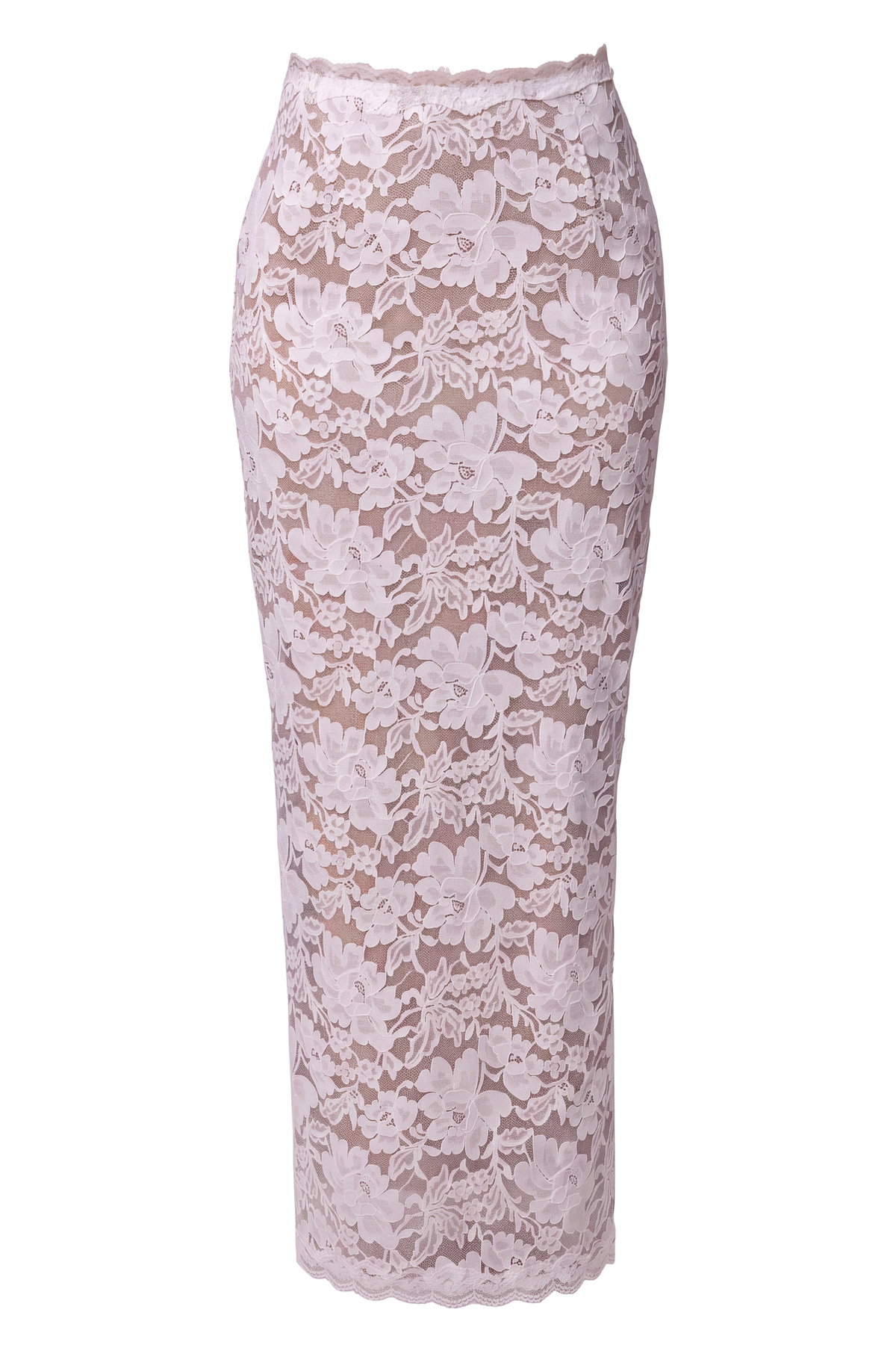 White Timeless Love Lace Maxi Skirt