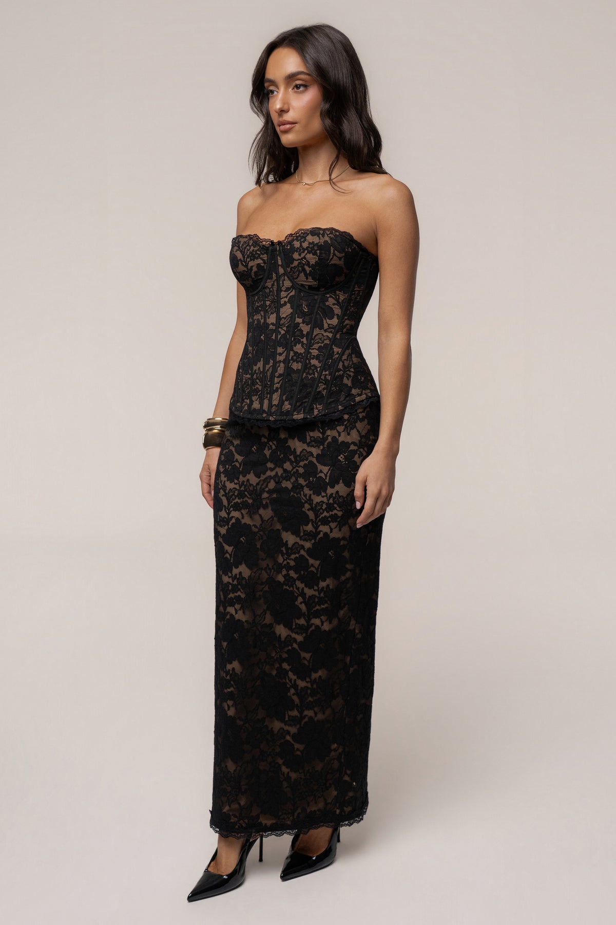 Black Timeless Love Lace Corset - JLUXLABEL