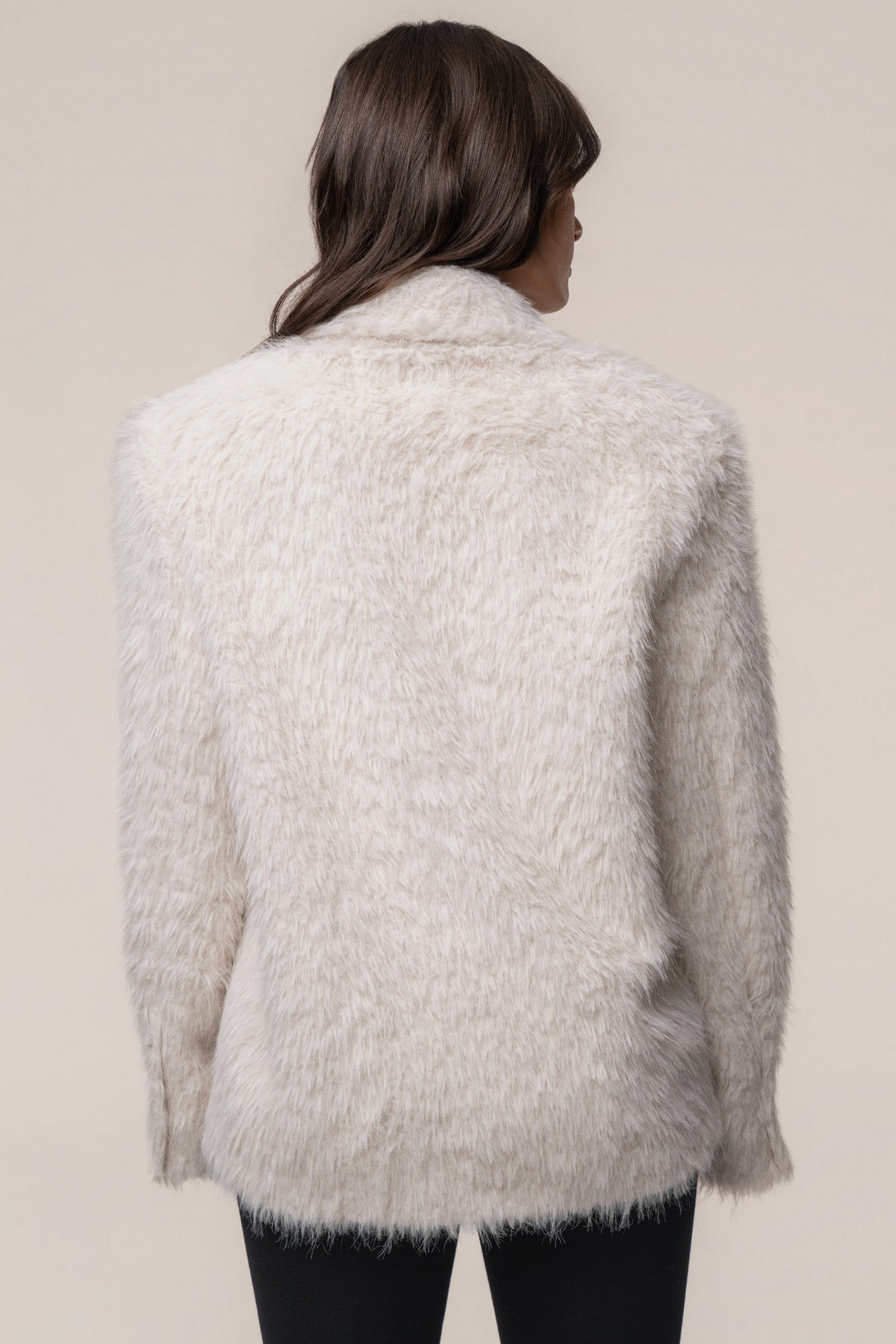 Ivory Cloud Nine Fuzzy Blazer