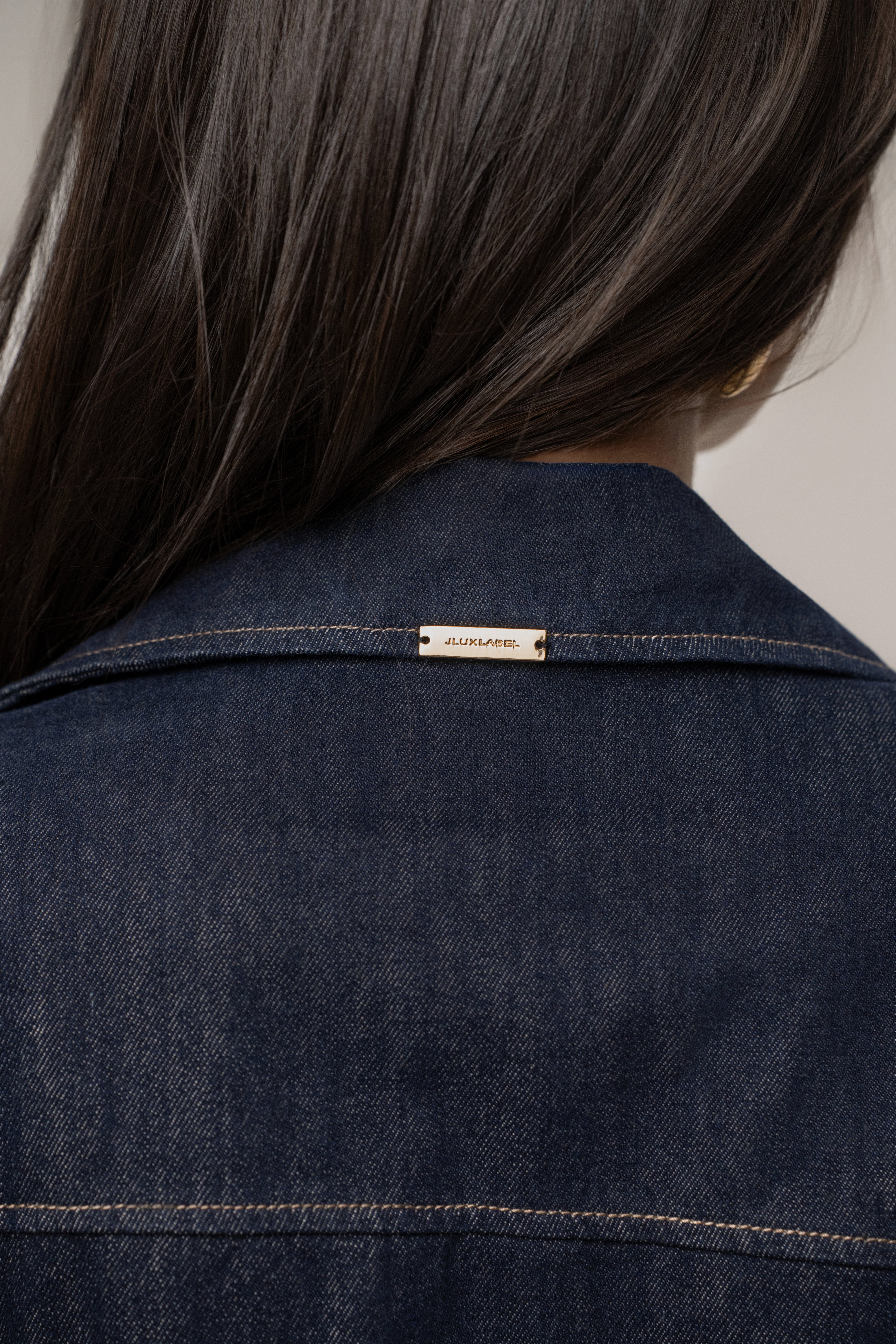 Dark Denim Signature Coat - JLUXLABEL