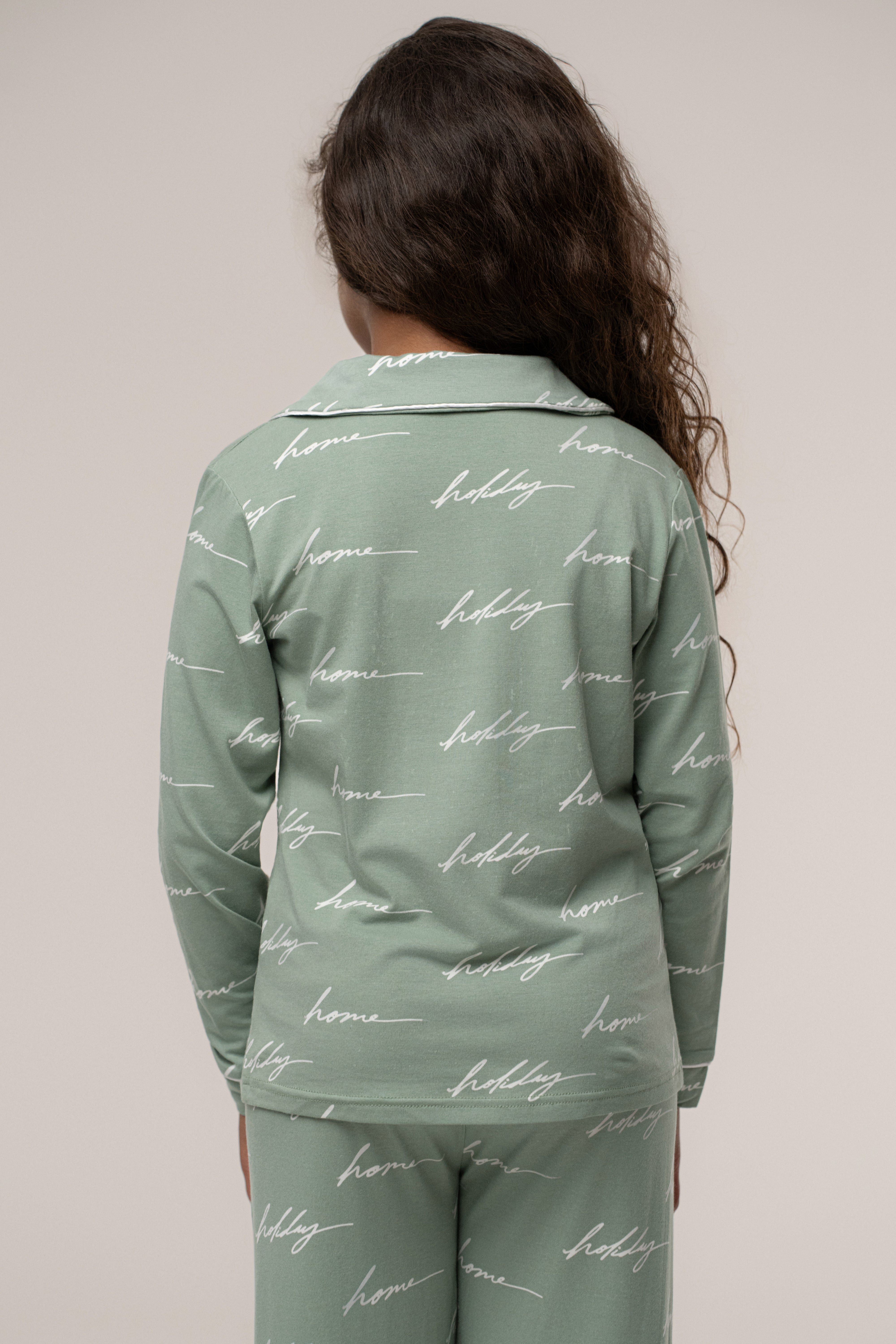 Sage Home For The Holidays Kids Pajama Set - JLUXLABEL