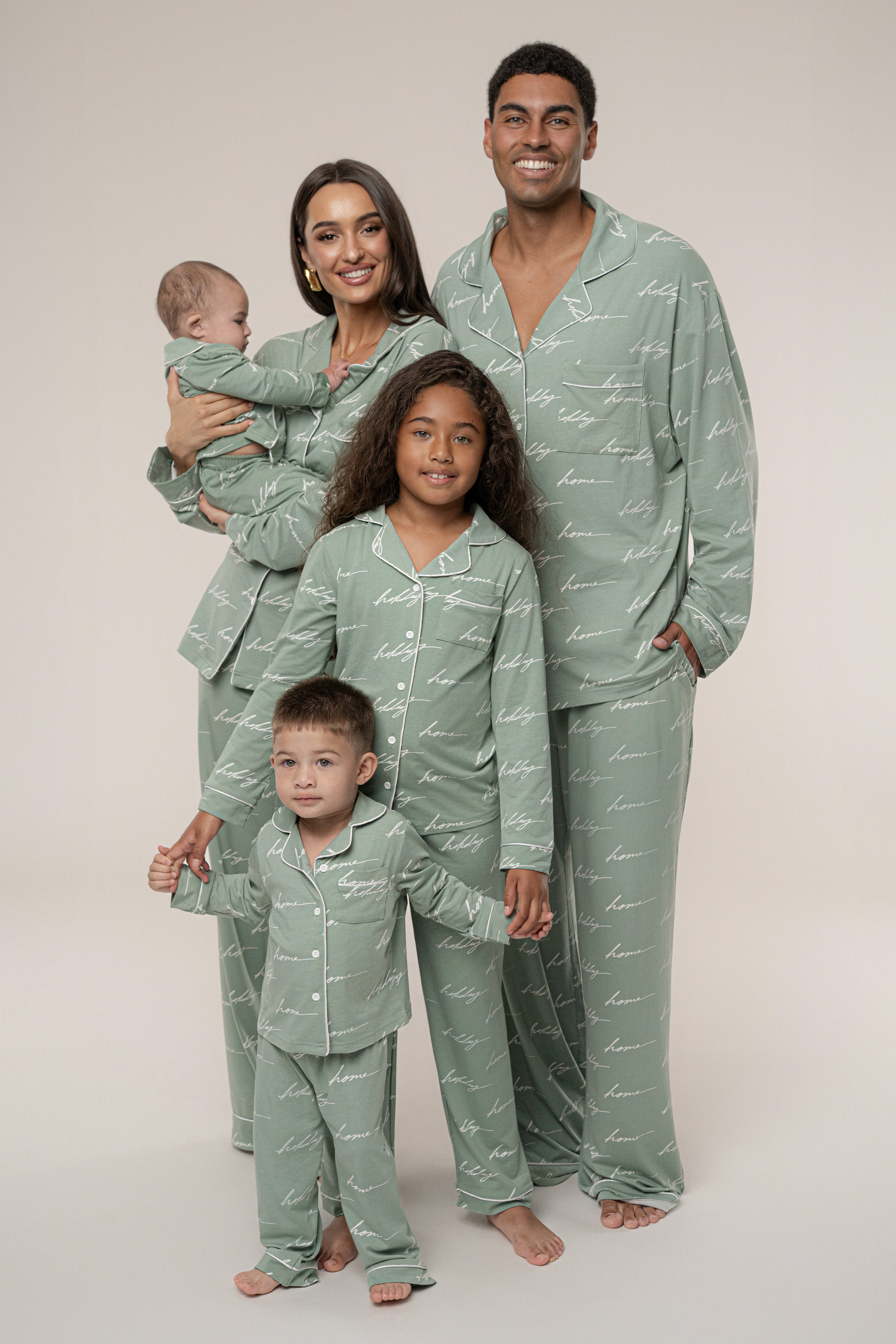 Sage Home For The Holidays Kids Pajama Set - JLUXLABEL