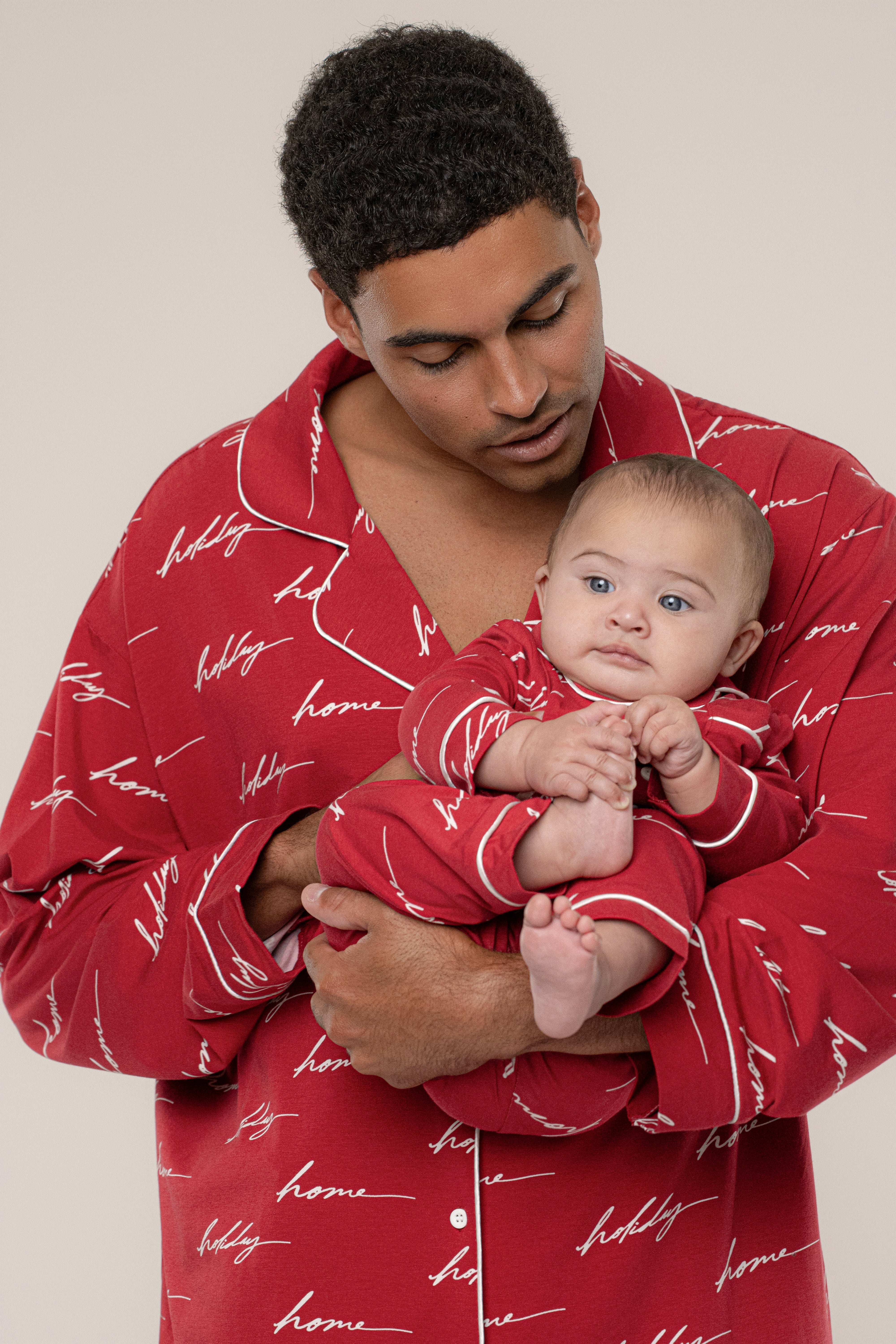 Merry Red Home For The Holidays Kids Pajama Set - JLUXLABEL