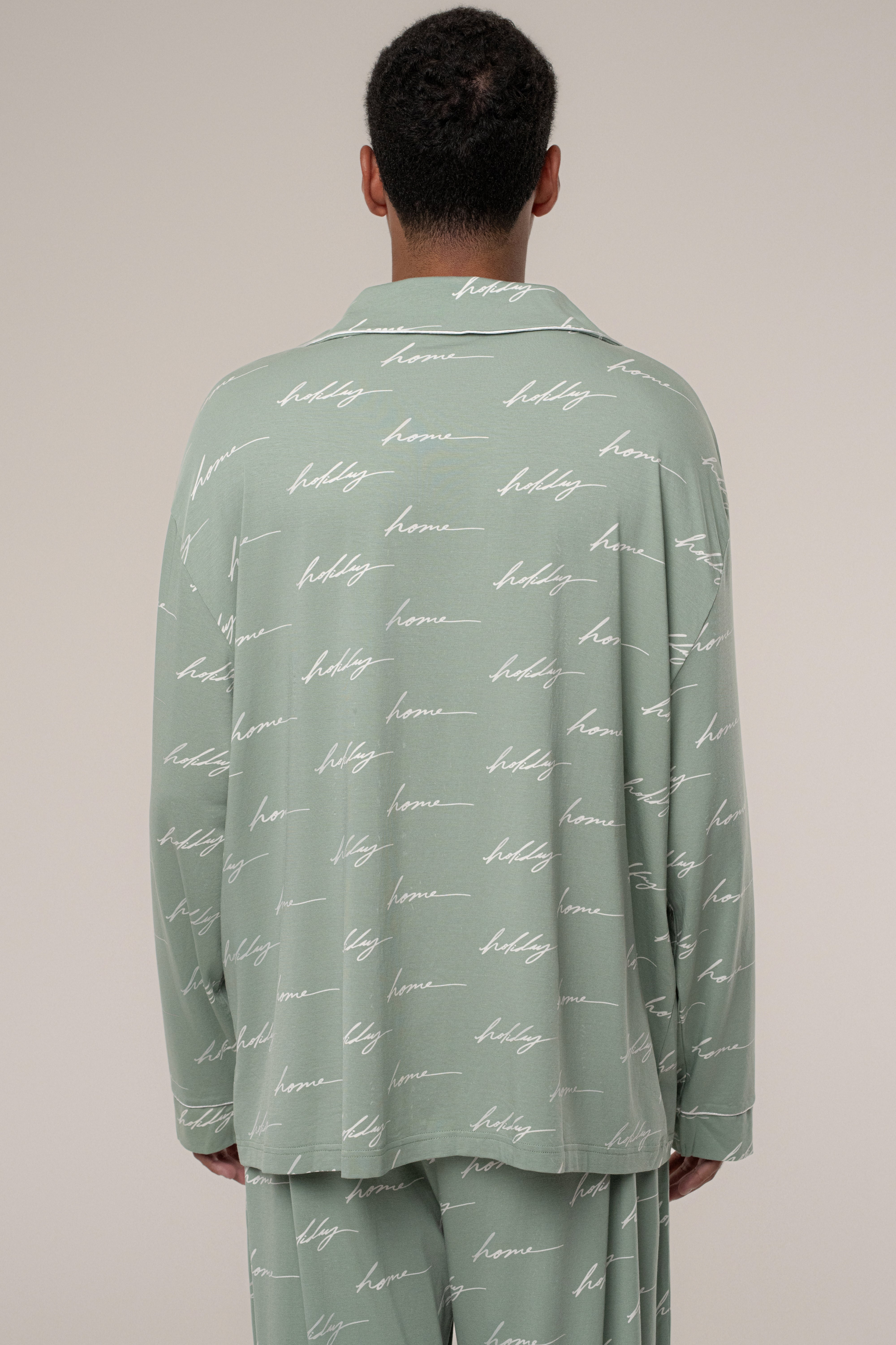 Sage Home For The Holidays Adult Pajama Set - JLUXLABEL