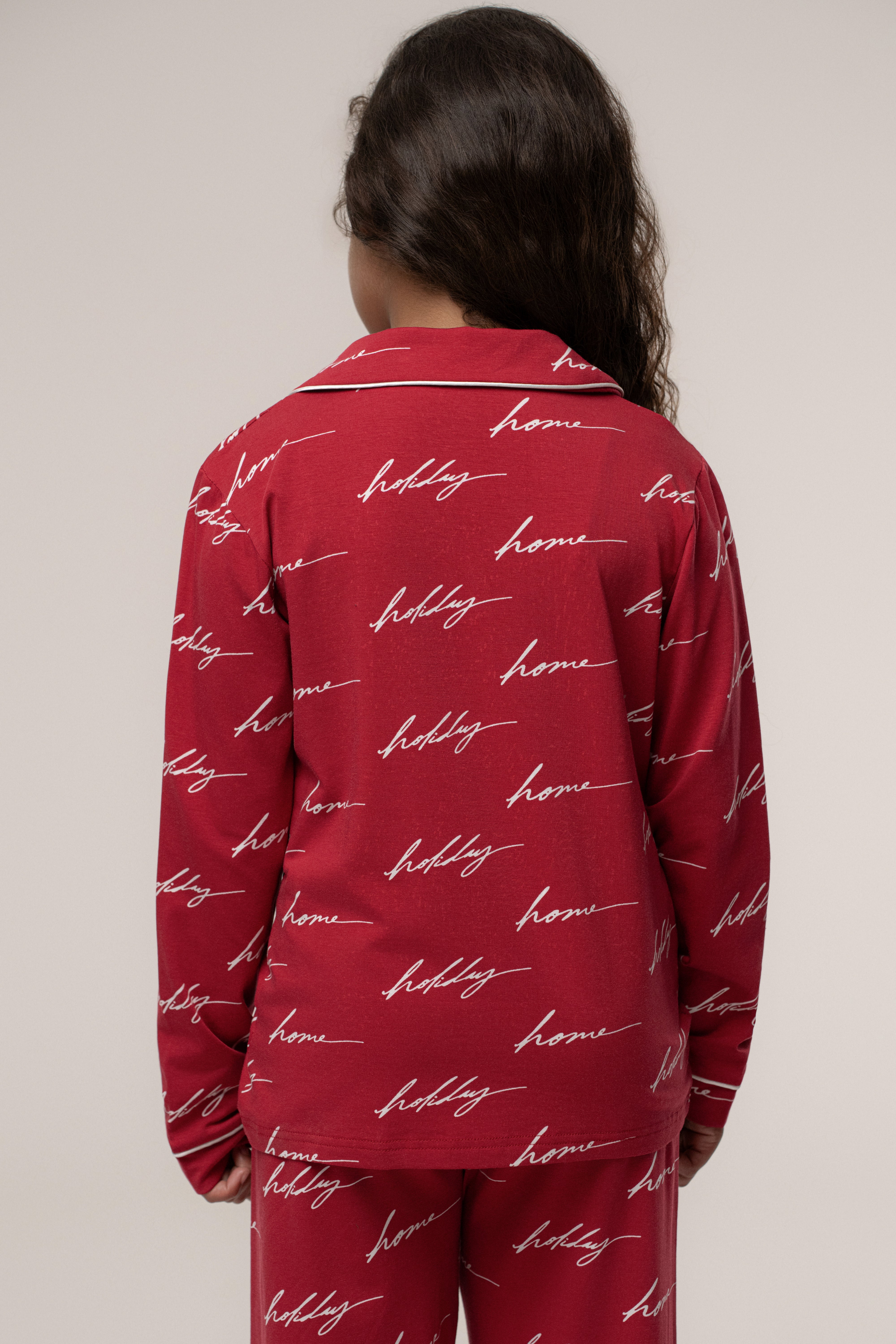 Merry Red Home For The Holidays Kids Pajama Set - JLUXLABEL