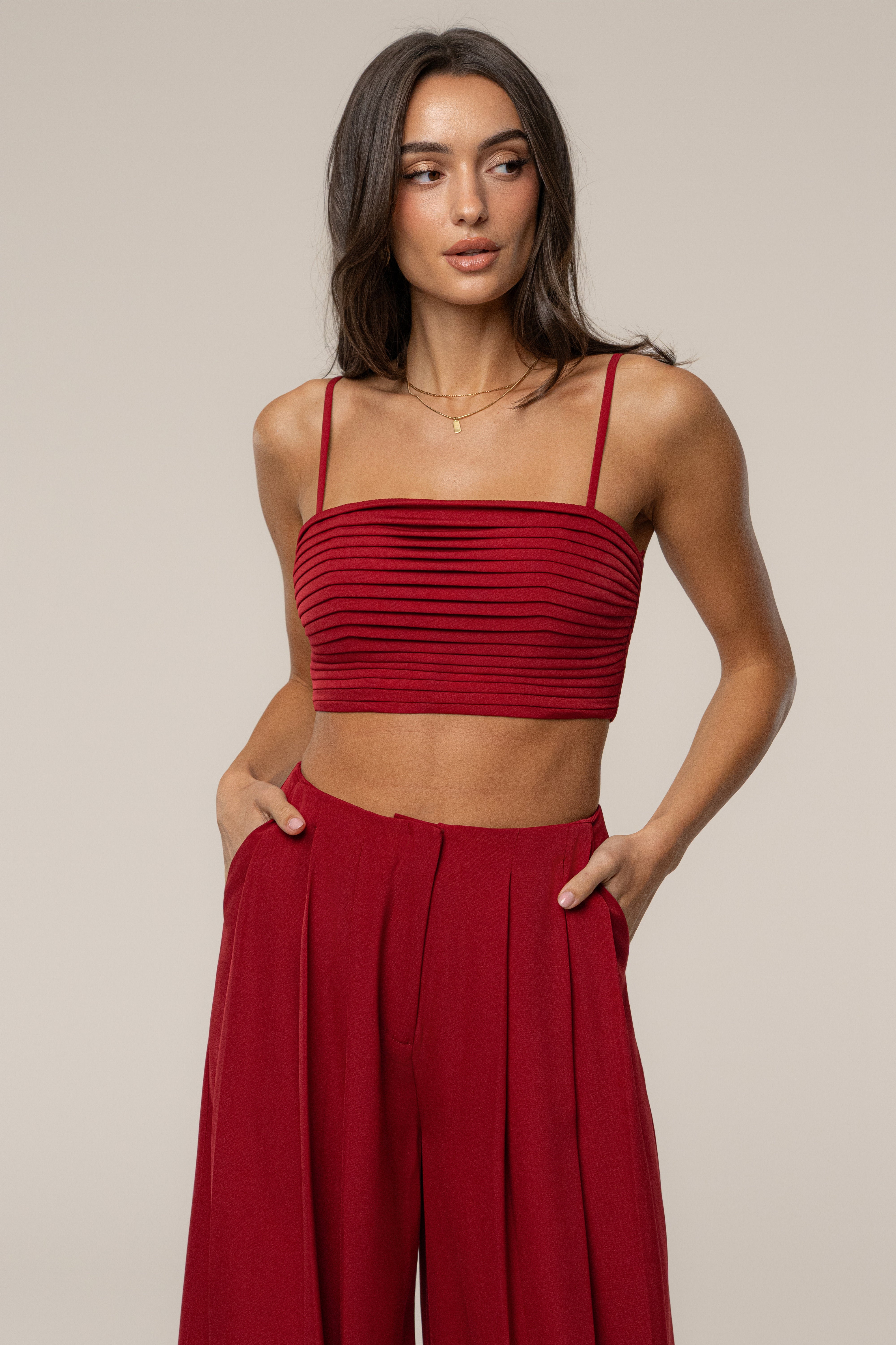 Burgundy Serenade Pant Set - JLUXLABEL