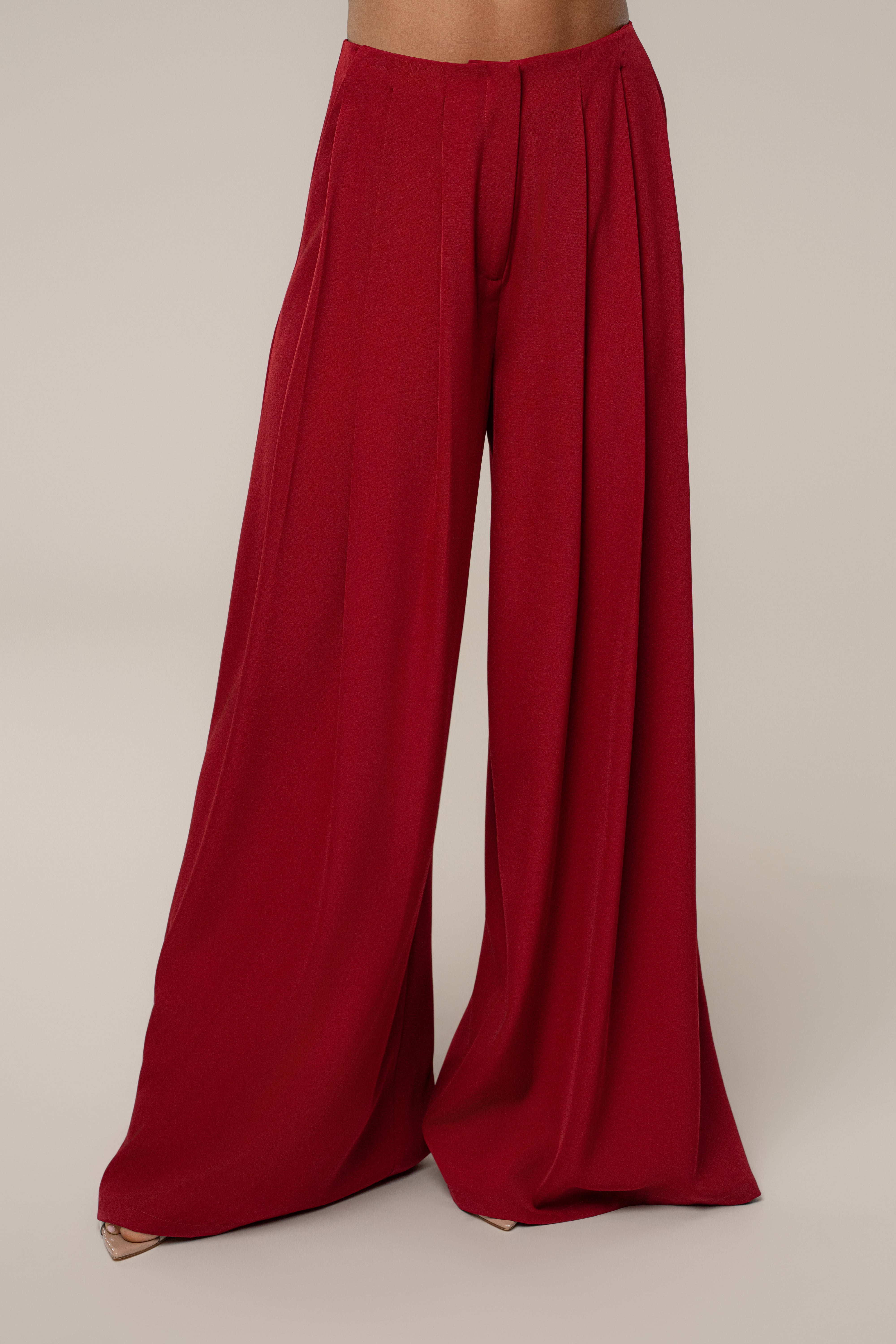 Burgundy Serenade Pant Set - JLUXLABEL