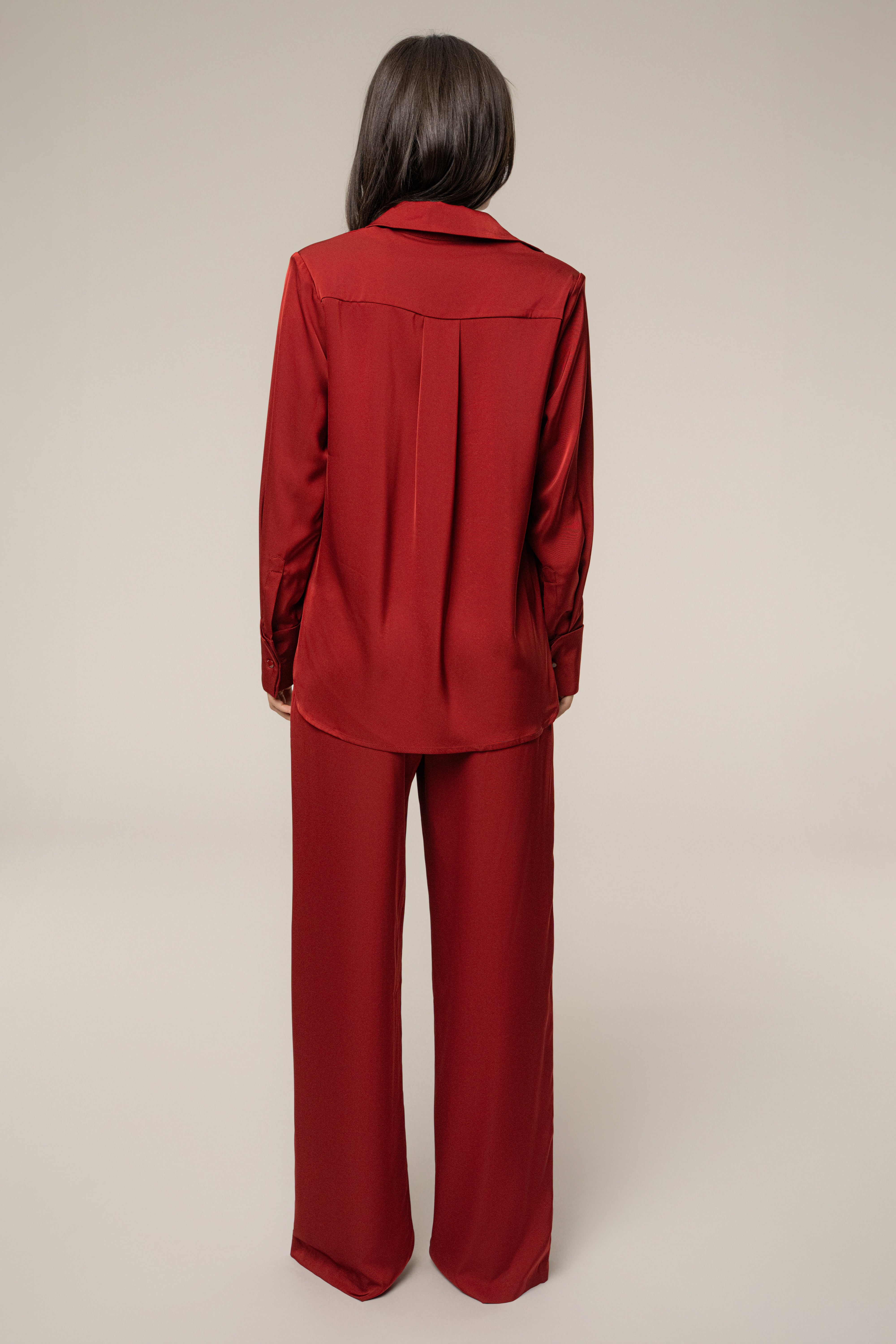 Burgundy Misty Button Up - JLUXLABEL