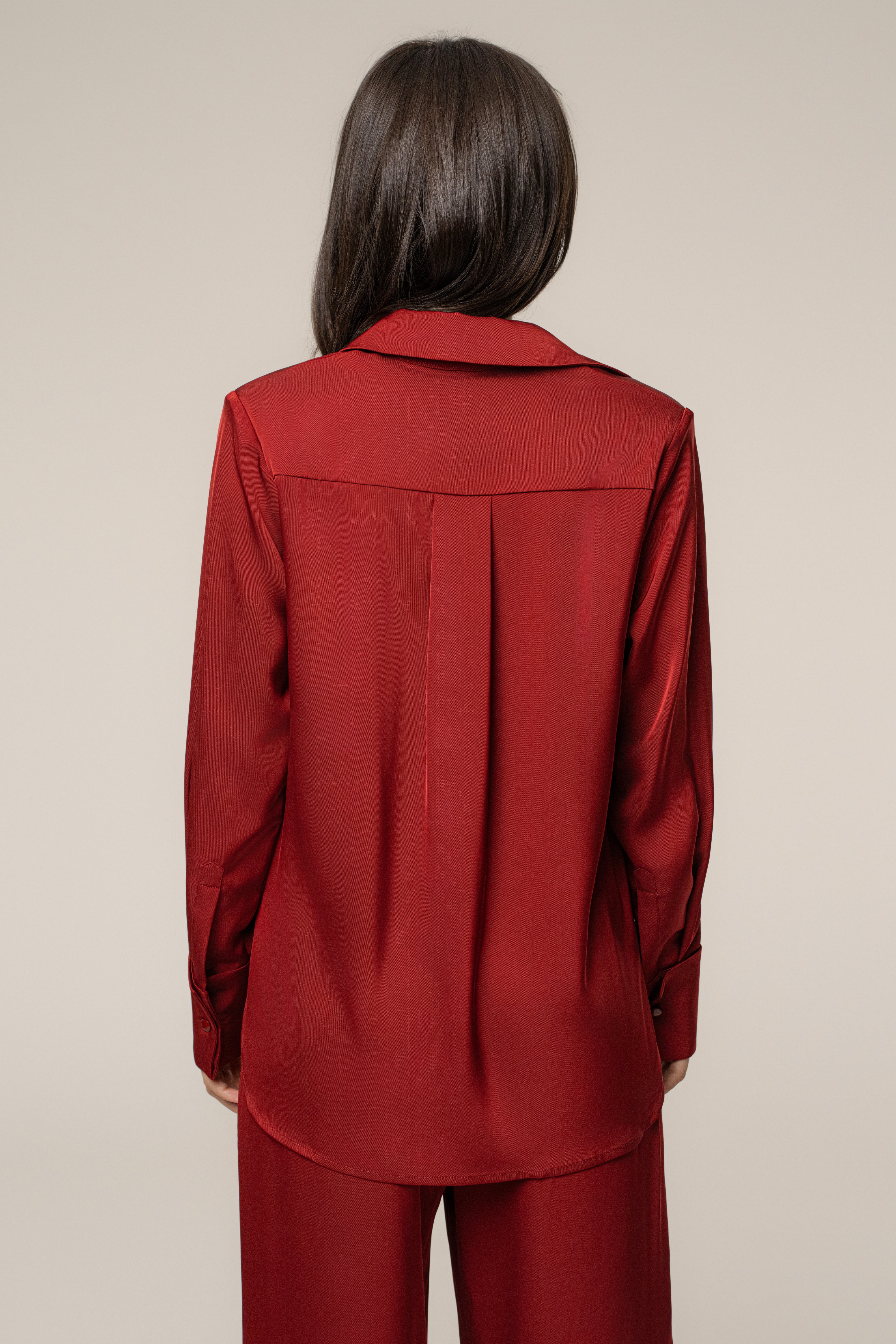 Burgundy Misty Button Up - JLUXLABEL