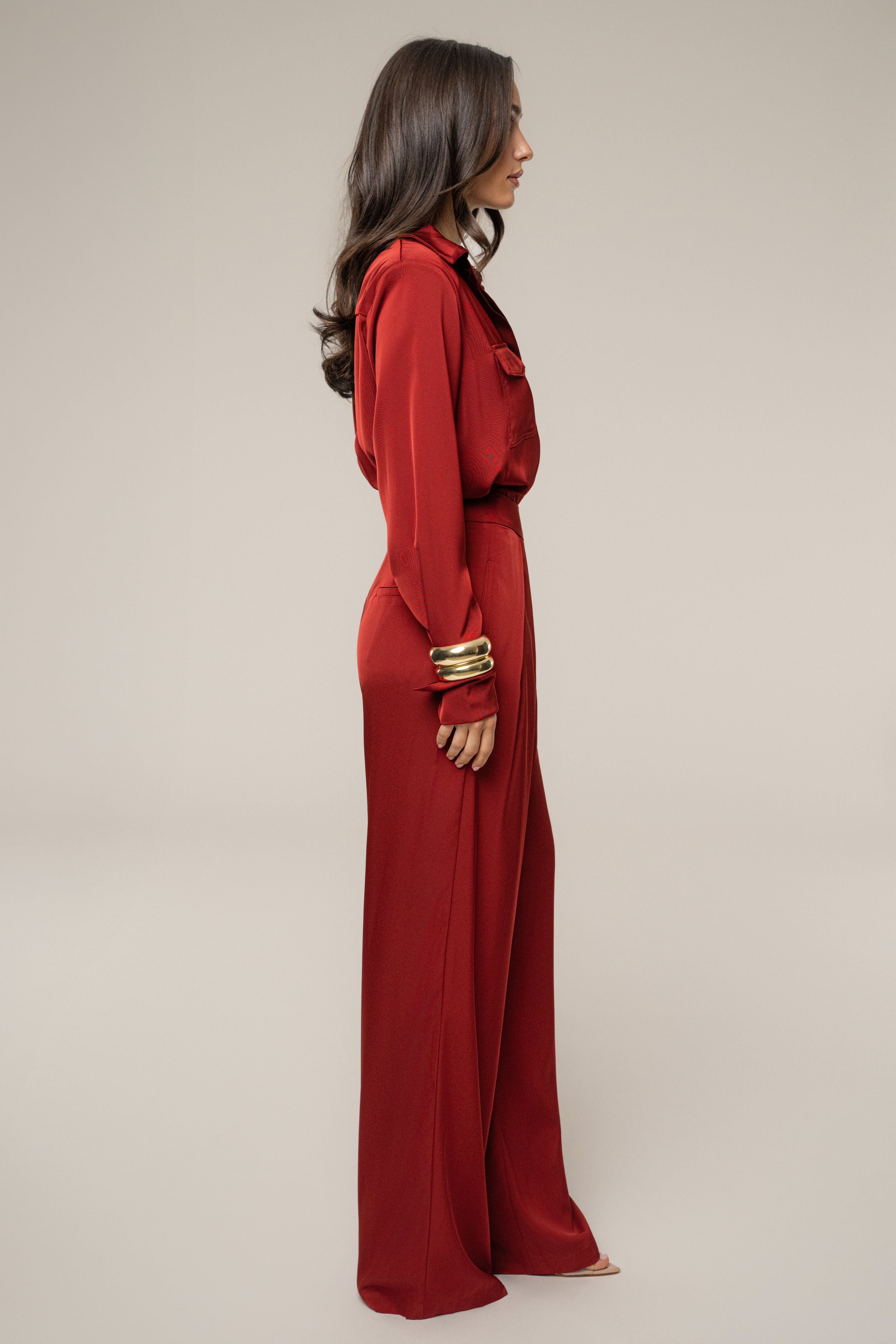 Burgundy Candice Trousers - JLUXLABEL