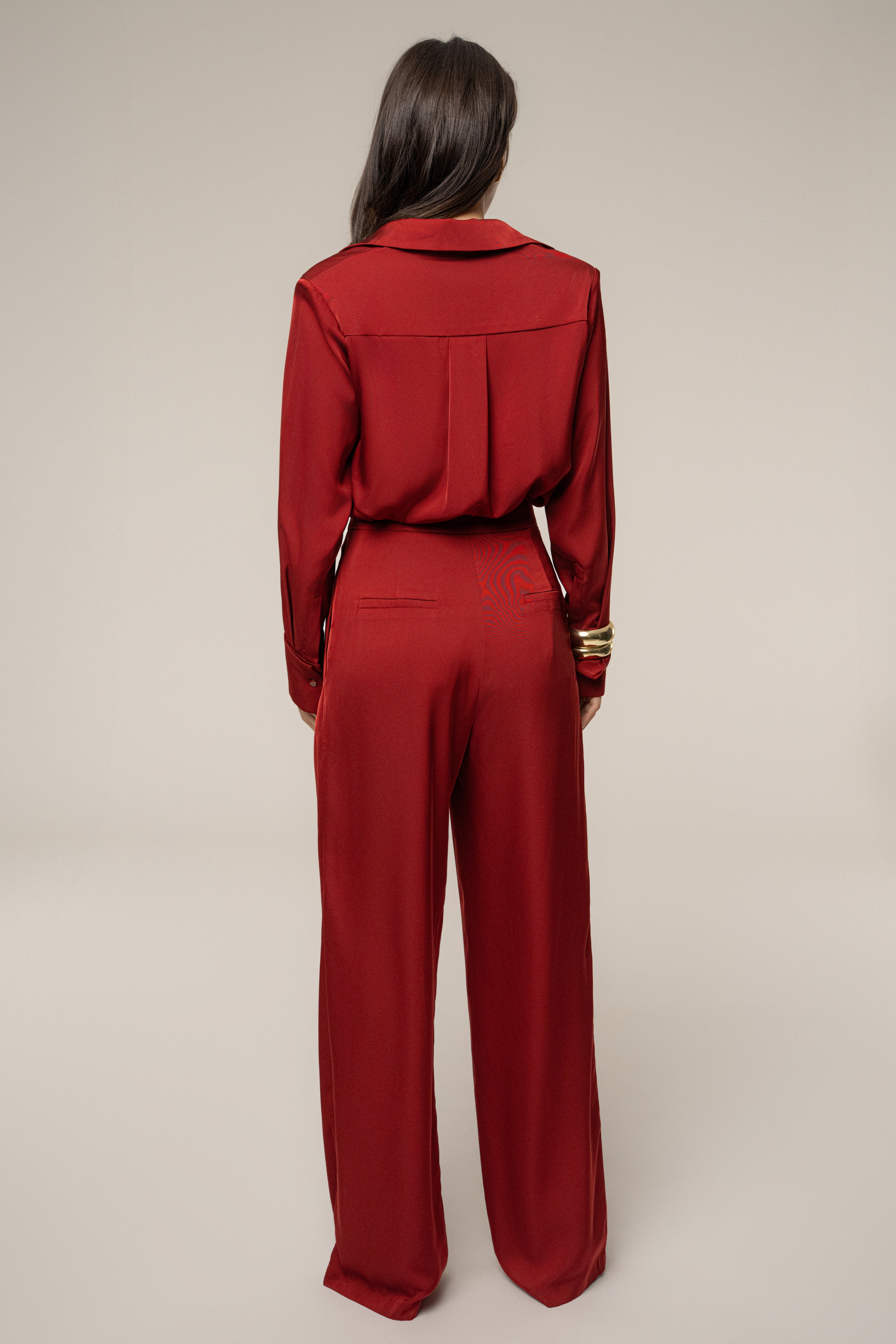 Burgundy Candice Trousers - JLUXLABEL