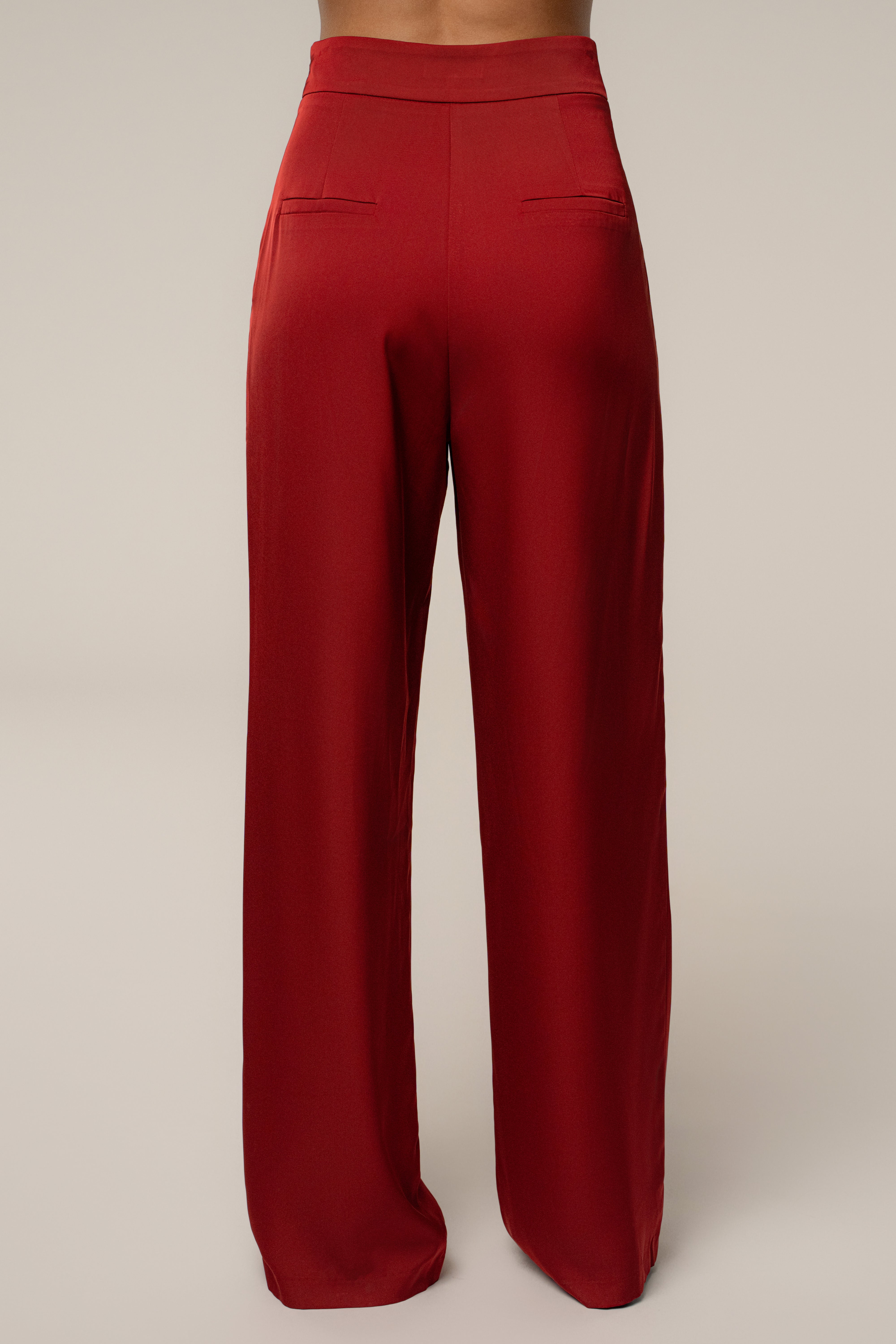 Burgundy Candice Trousers - JLUXLABEL