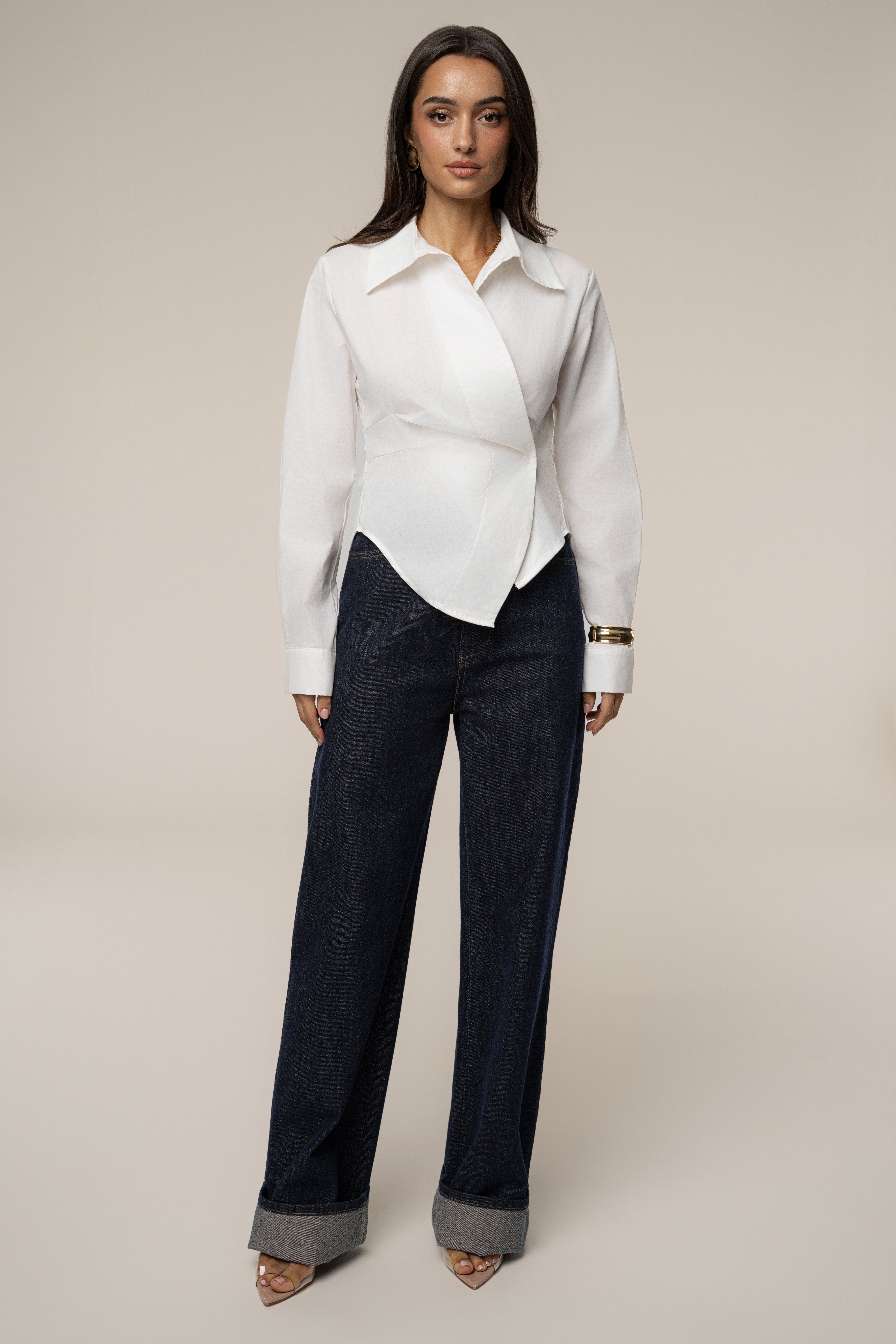 Ivory Sculpt And Form Blouse - JLUXLABEL