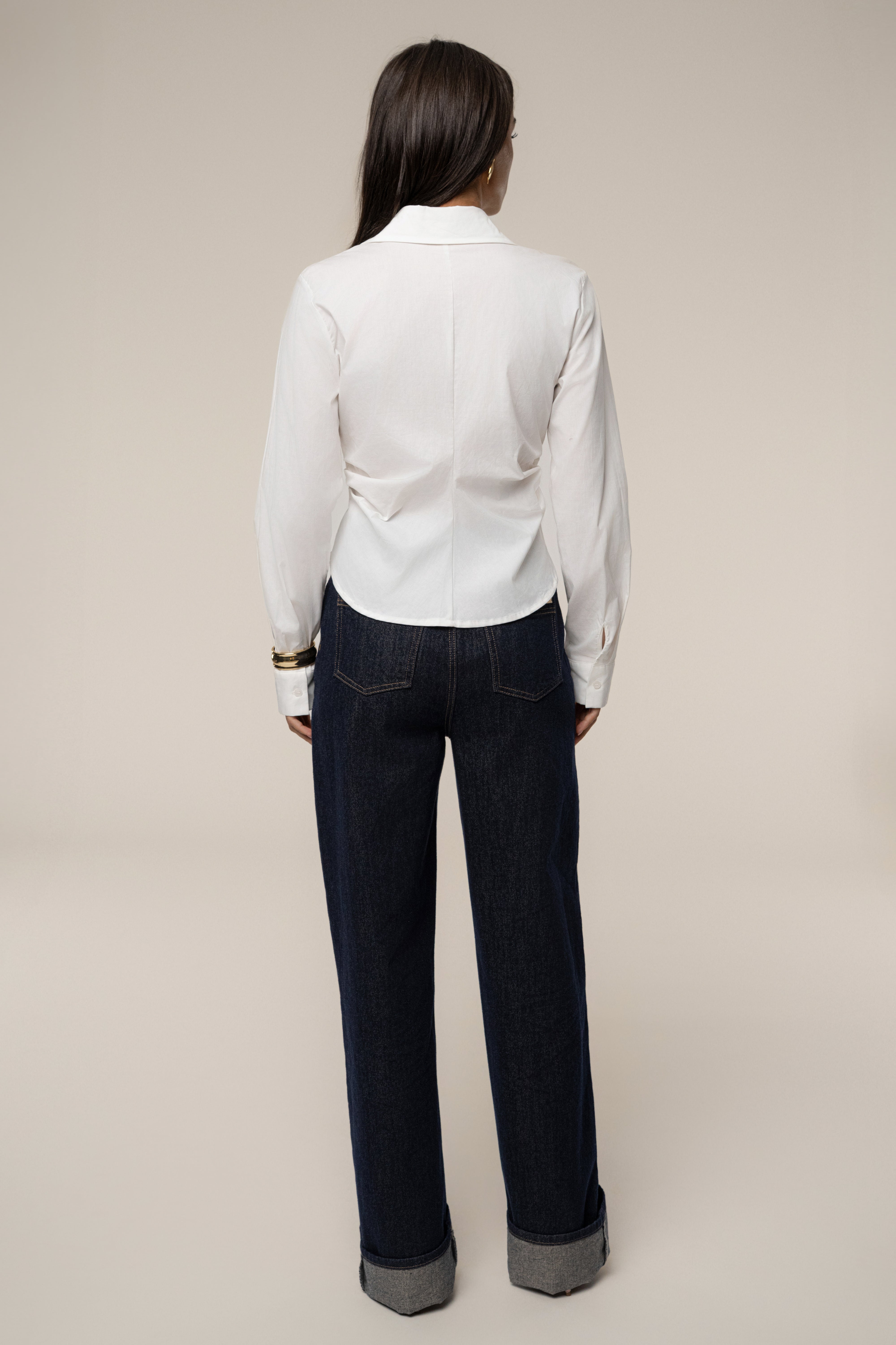 Ivory Sculpt And Form Blouse - JLUXLABEL