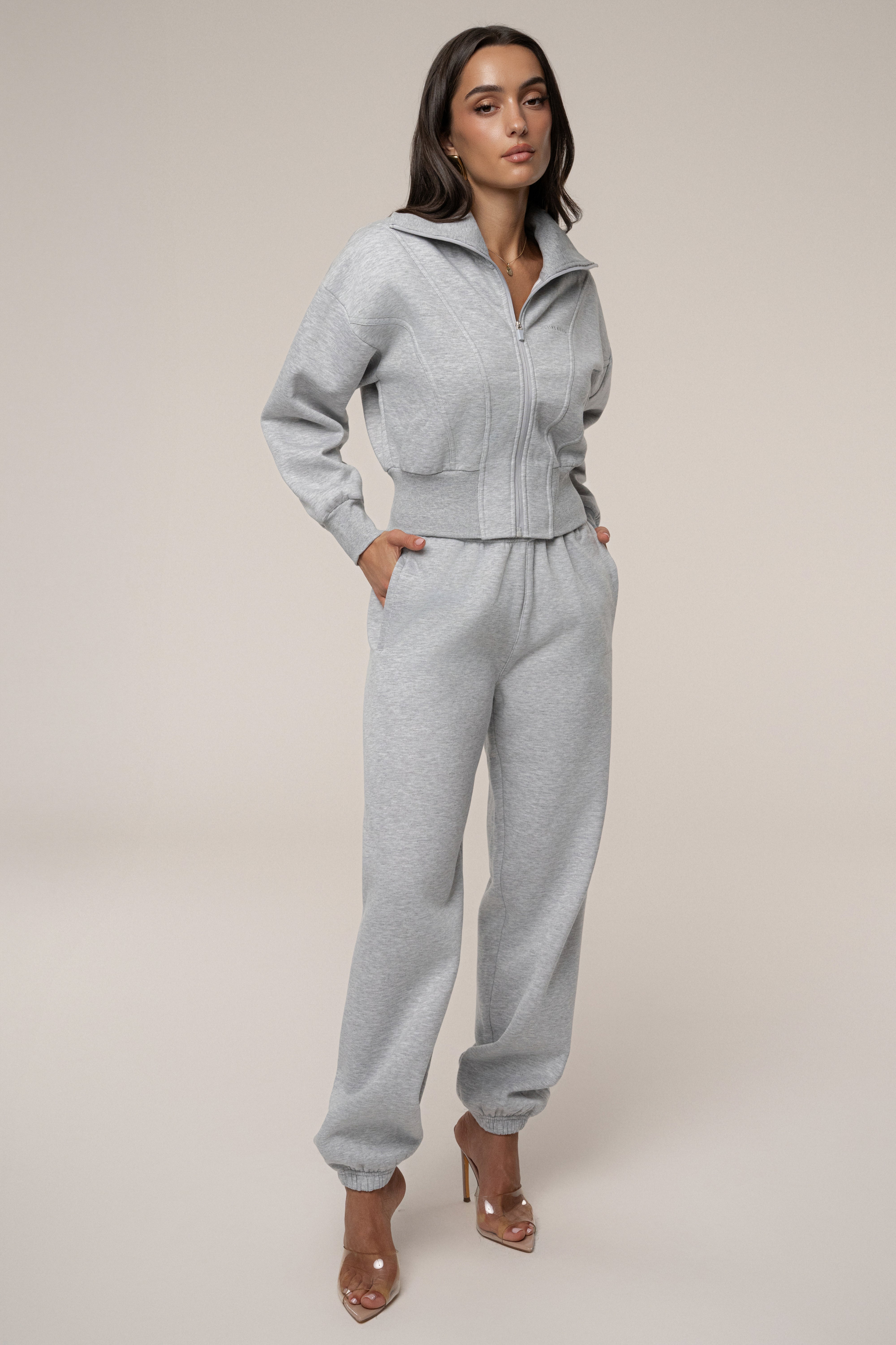 Heather Grey JLUXLABEL Logo Sweatpants