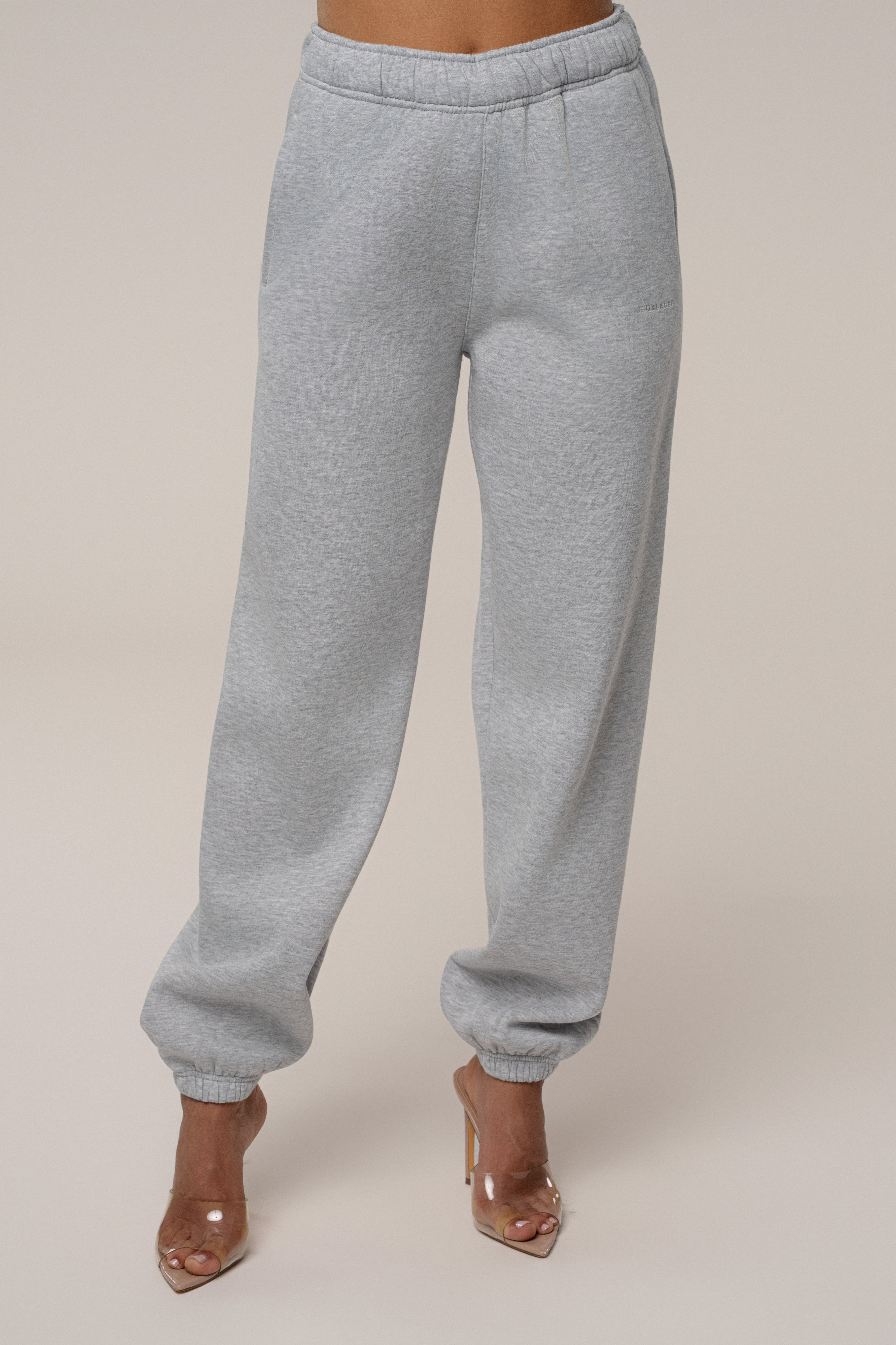 Heather Grey JLUXLABEL Logo Sweatpants