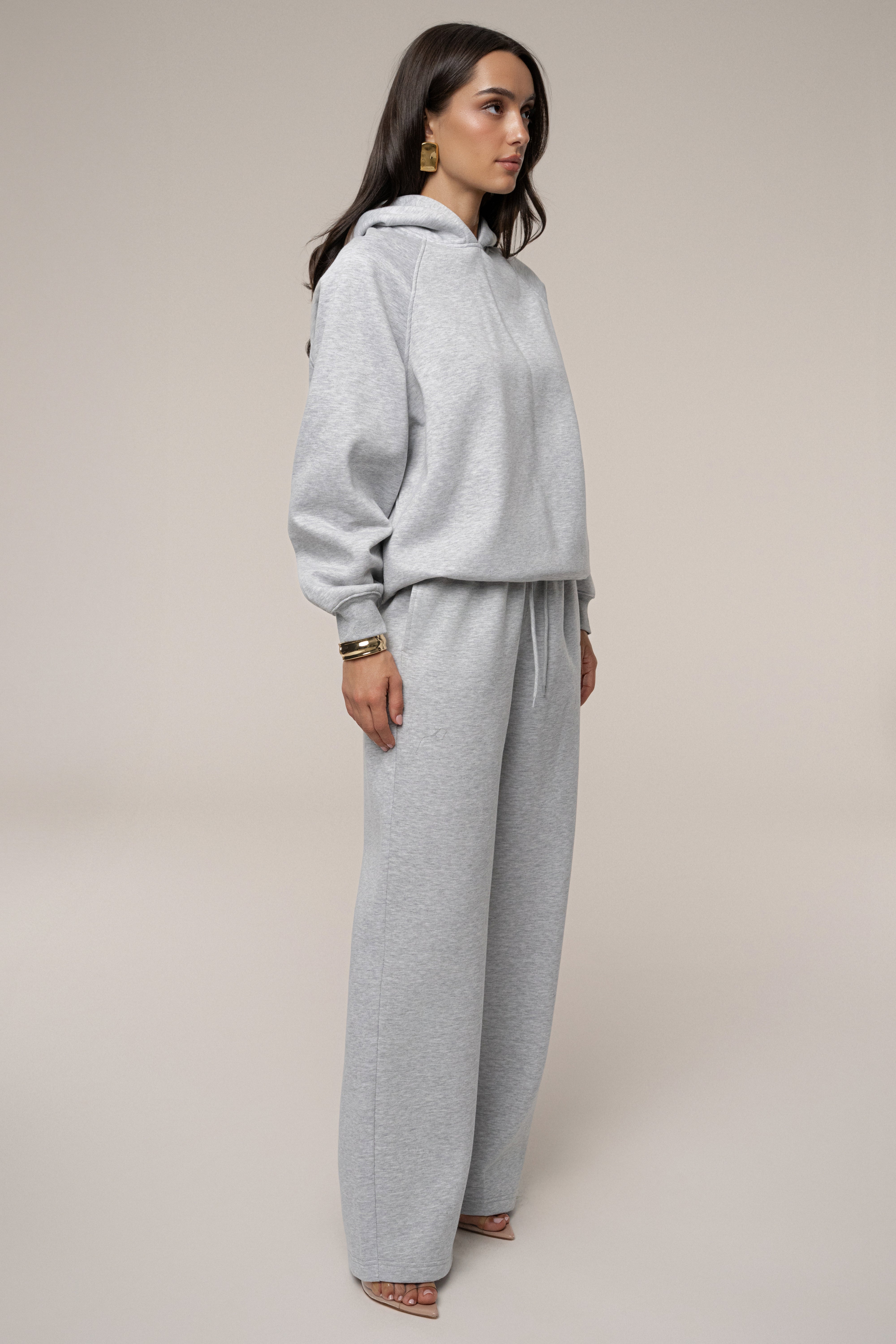 Heather Grey JLUXLABEL Logo Pullover Hoodie