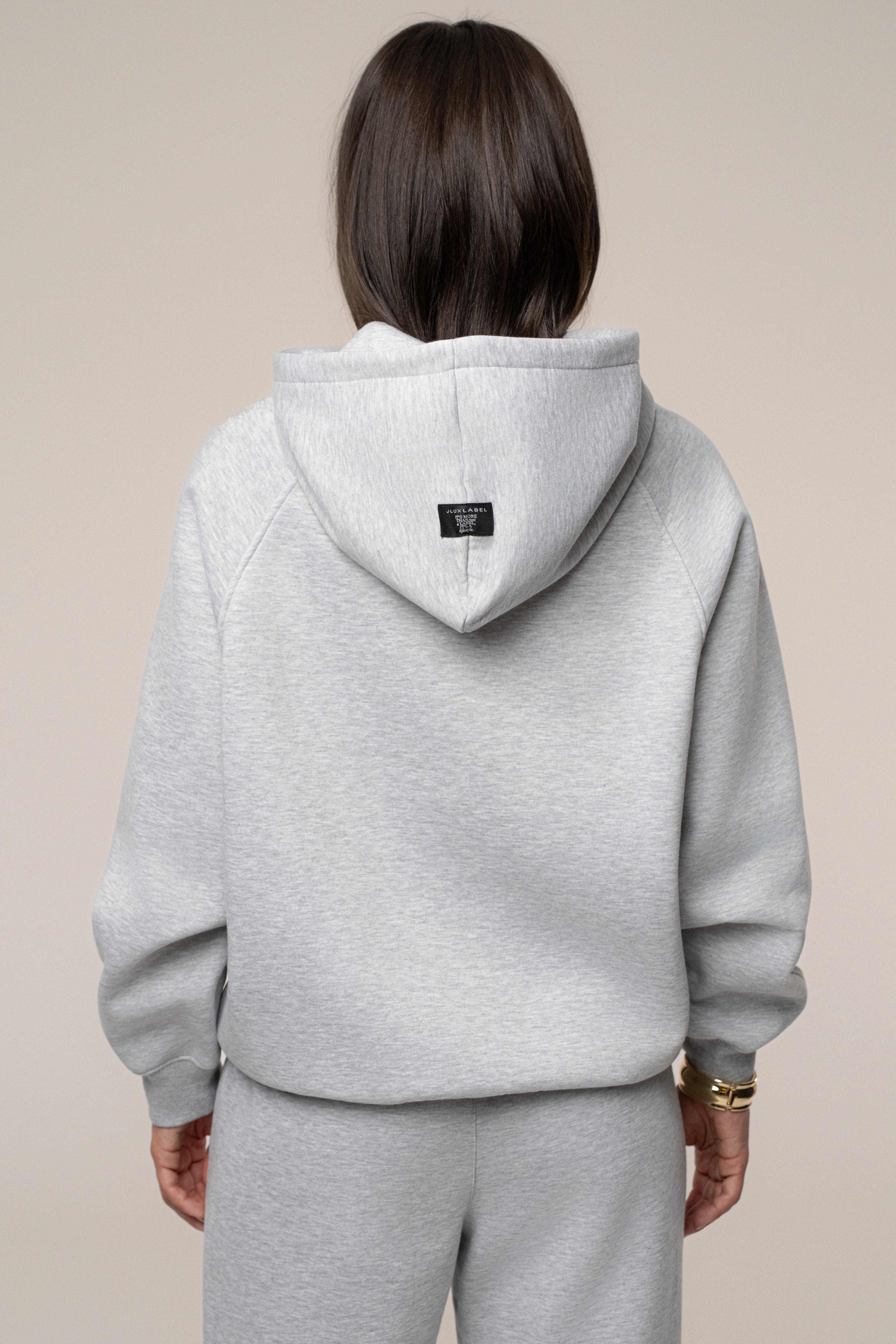 Heather Grey JLUXLABEL Logo Pullover Hoodie