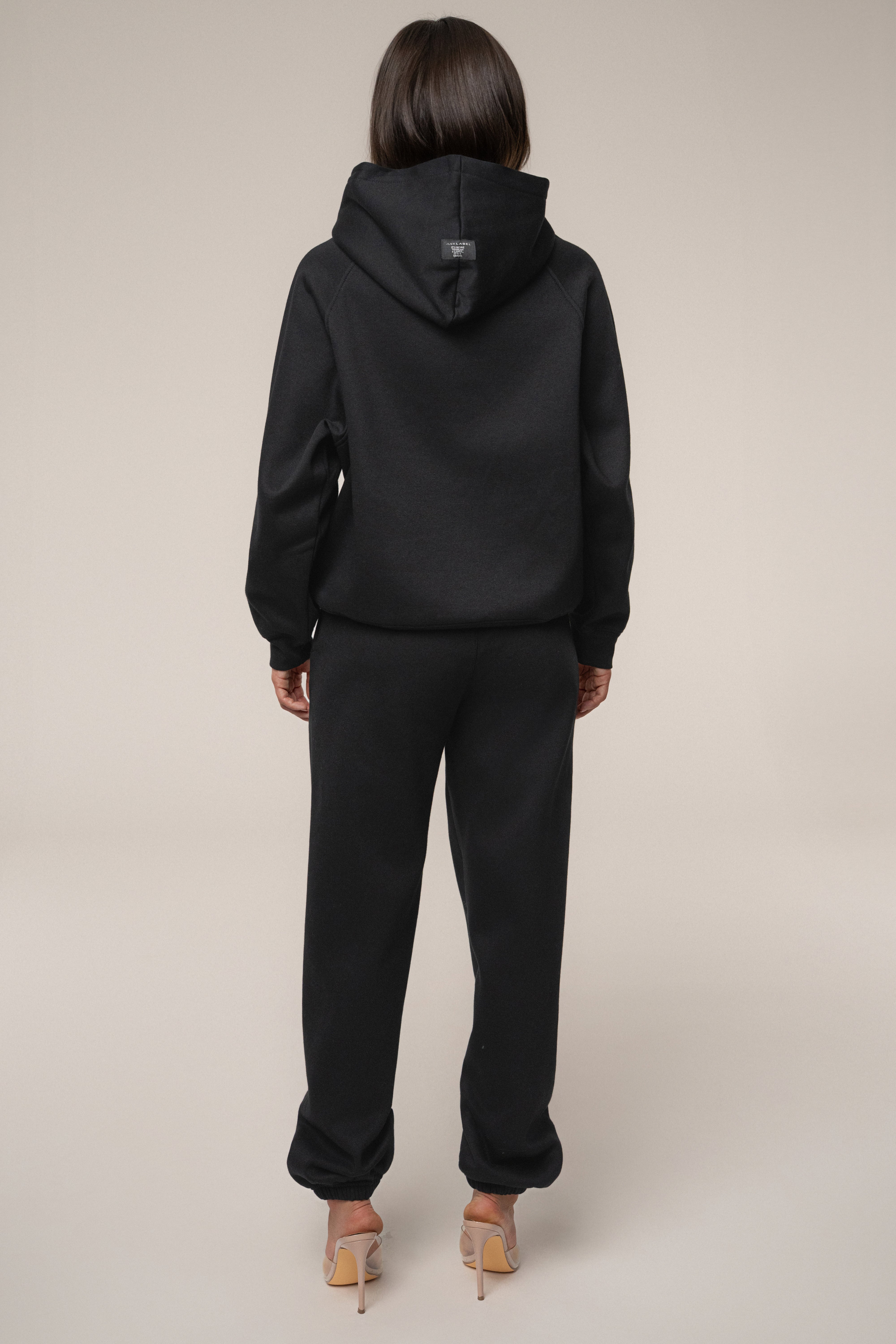 Black JLUXLABEL Logo Pullover Hoodie