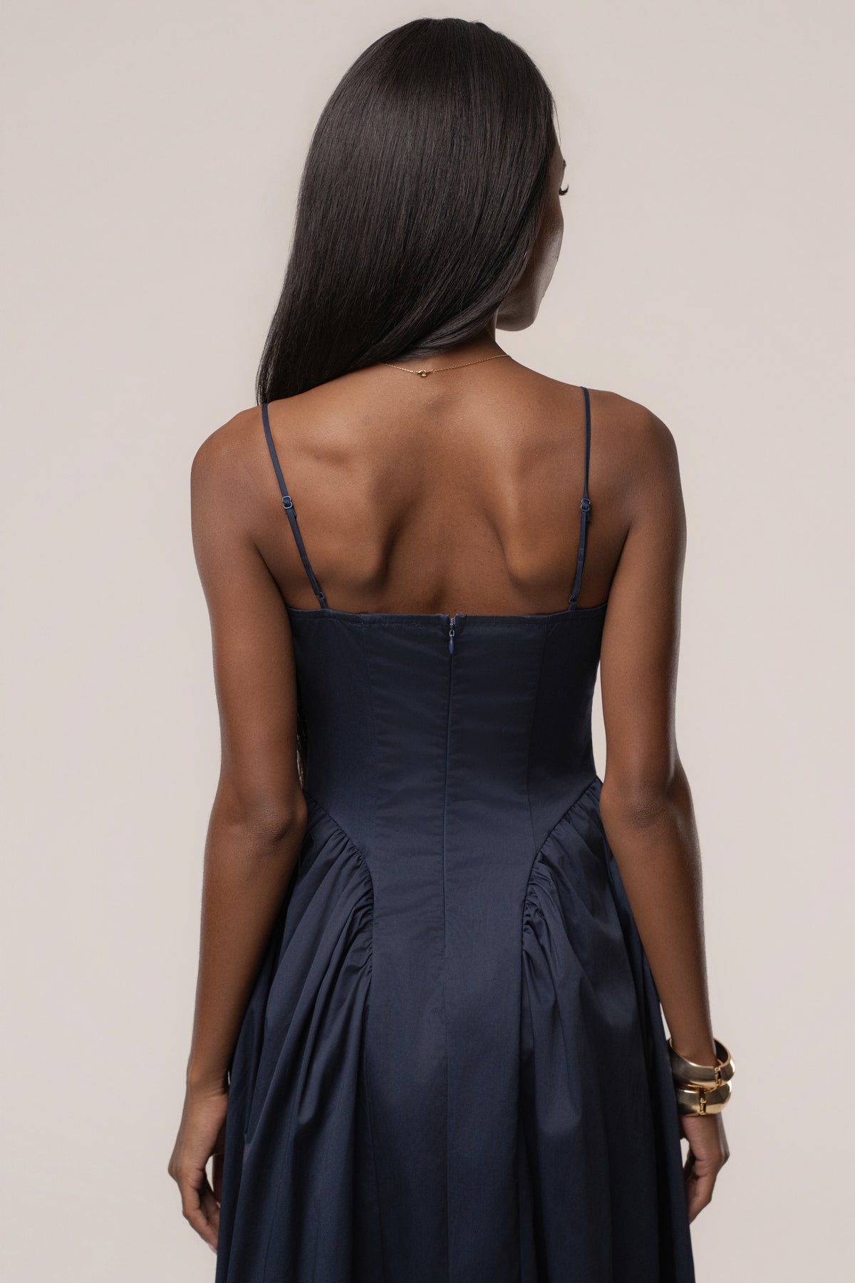 Robe maxi Sculpted Grace bleu marine