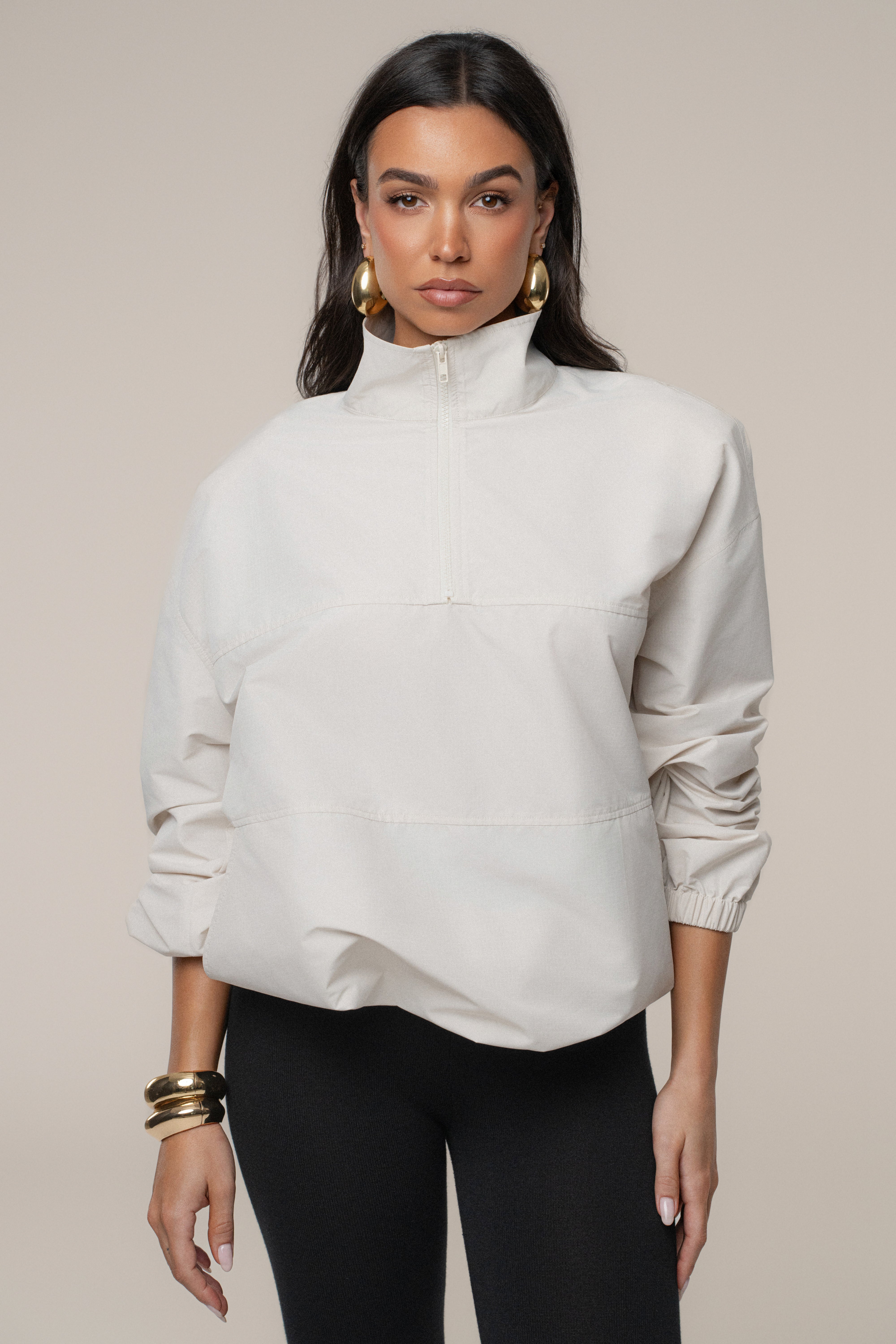 Milk Oversized Funnel Jacket