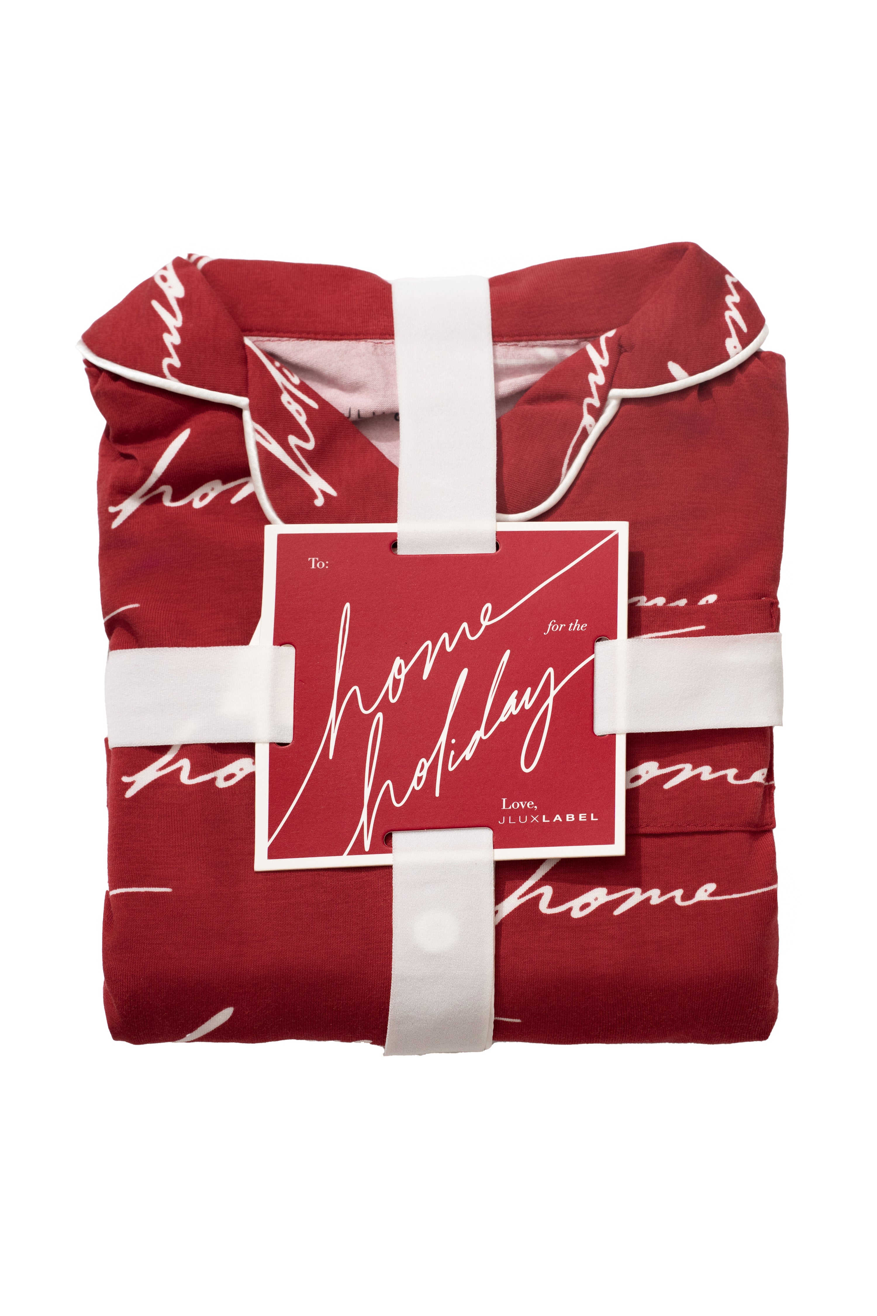 Merry Red Home For The Holidays Kids Pajama Set - JLUXLABEL