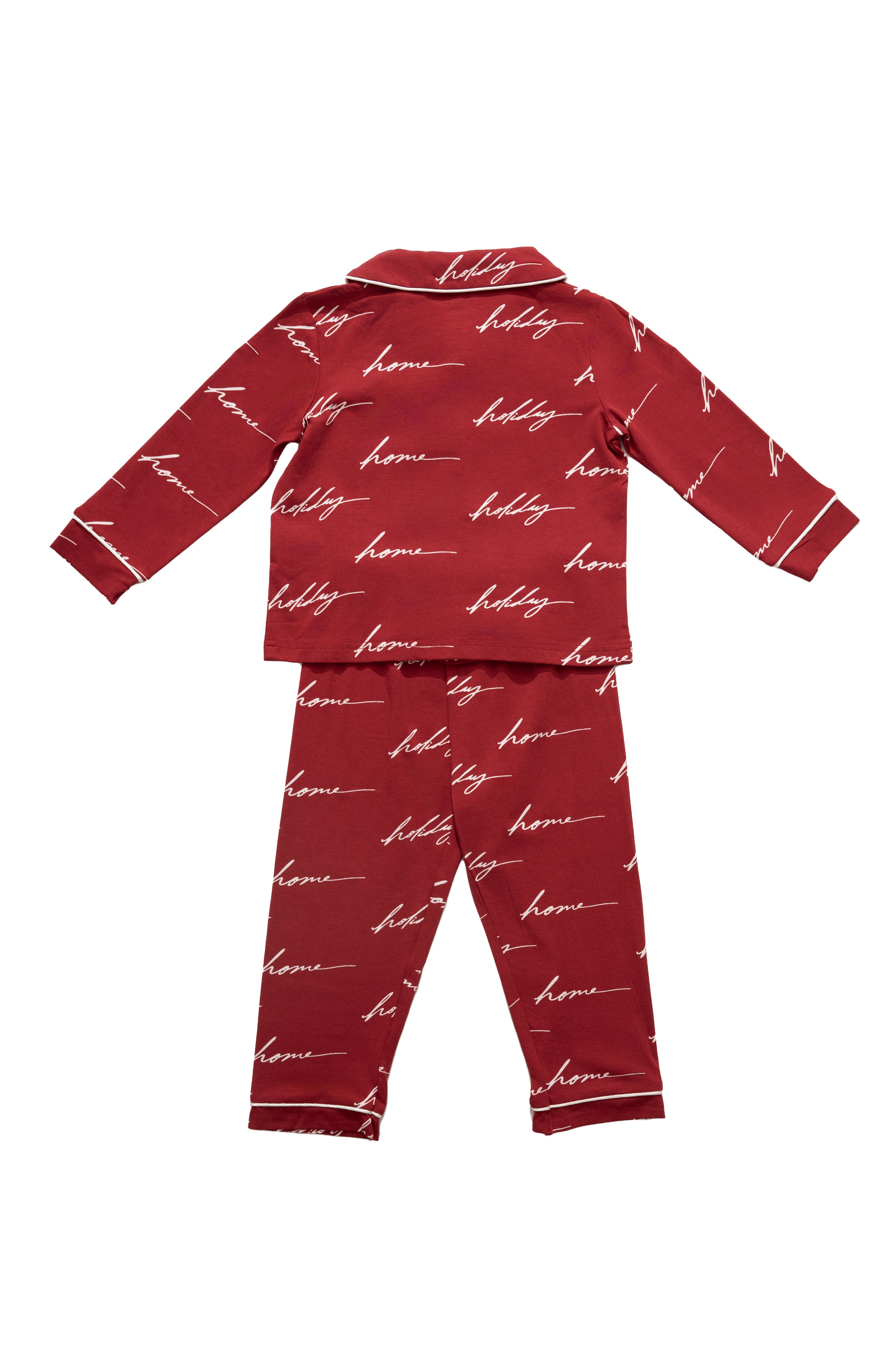 Merry Red Home For The Holidays Kids Pajama Set - JLUXLABEL