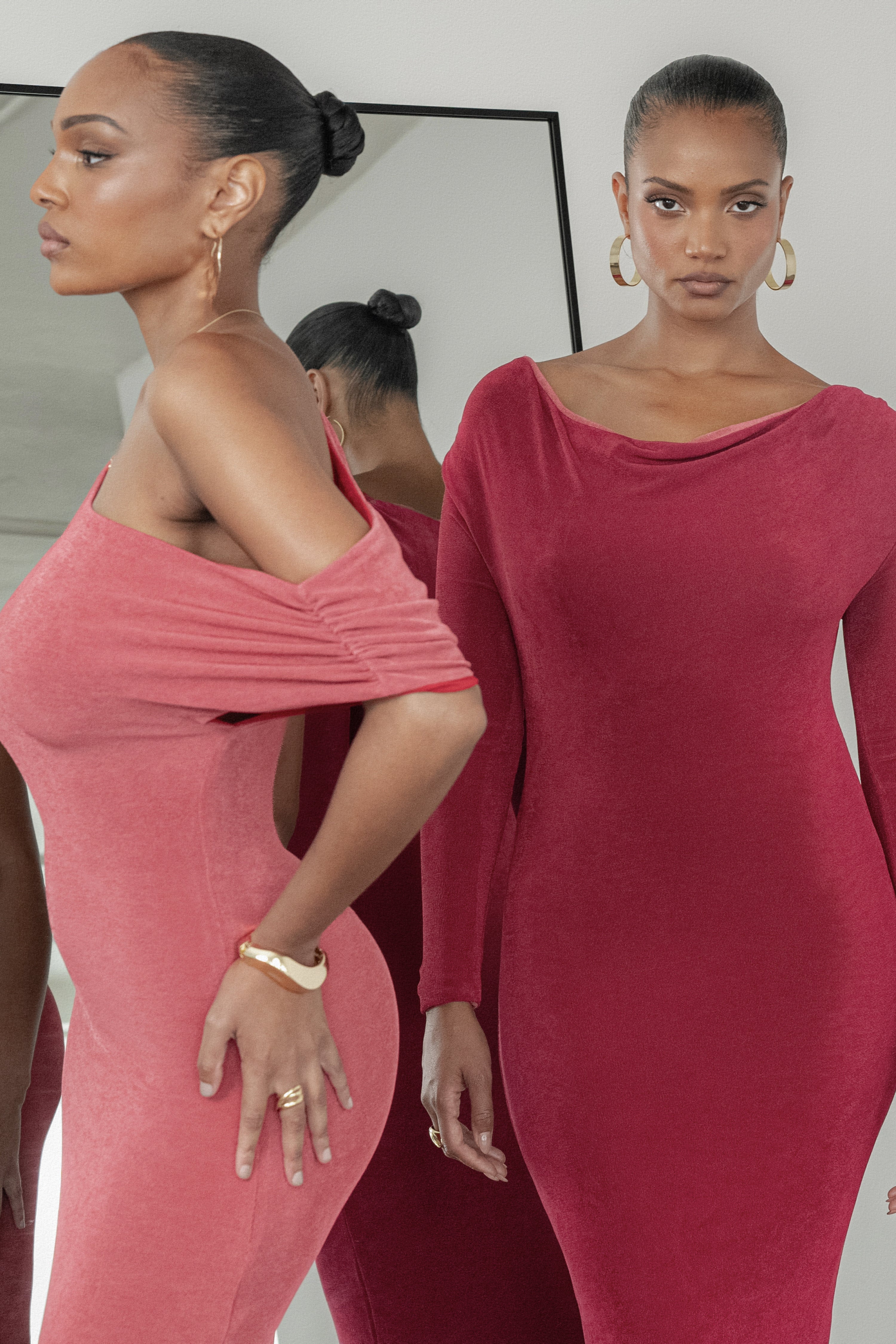 Berry/Mauve Ashton Reversible Maxi Dress - JLUXLABEL