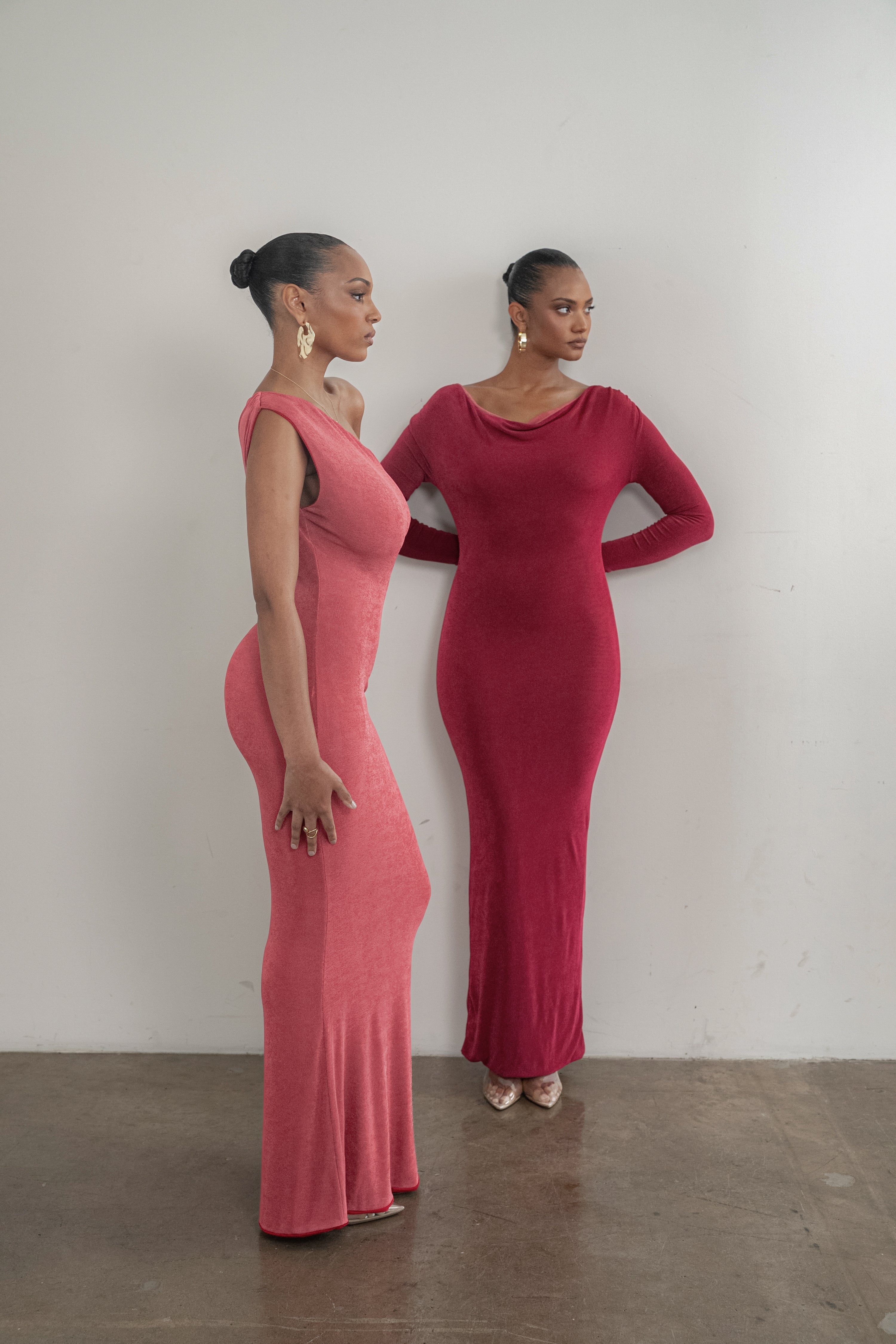 Berry/Mauve Ashton Reversible Maxi Dress - JLUXLABEL