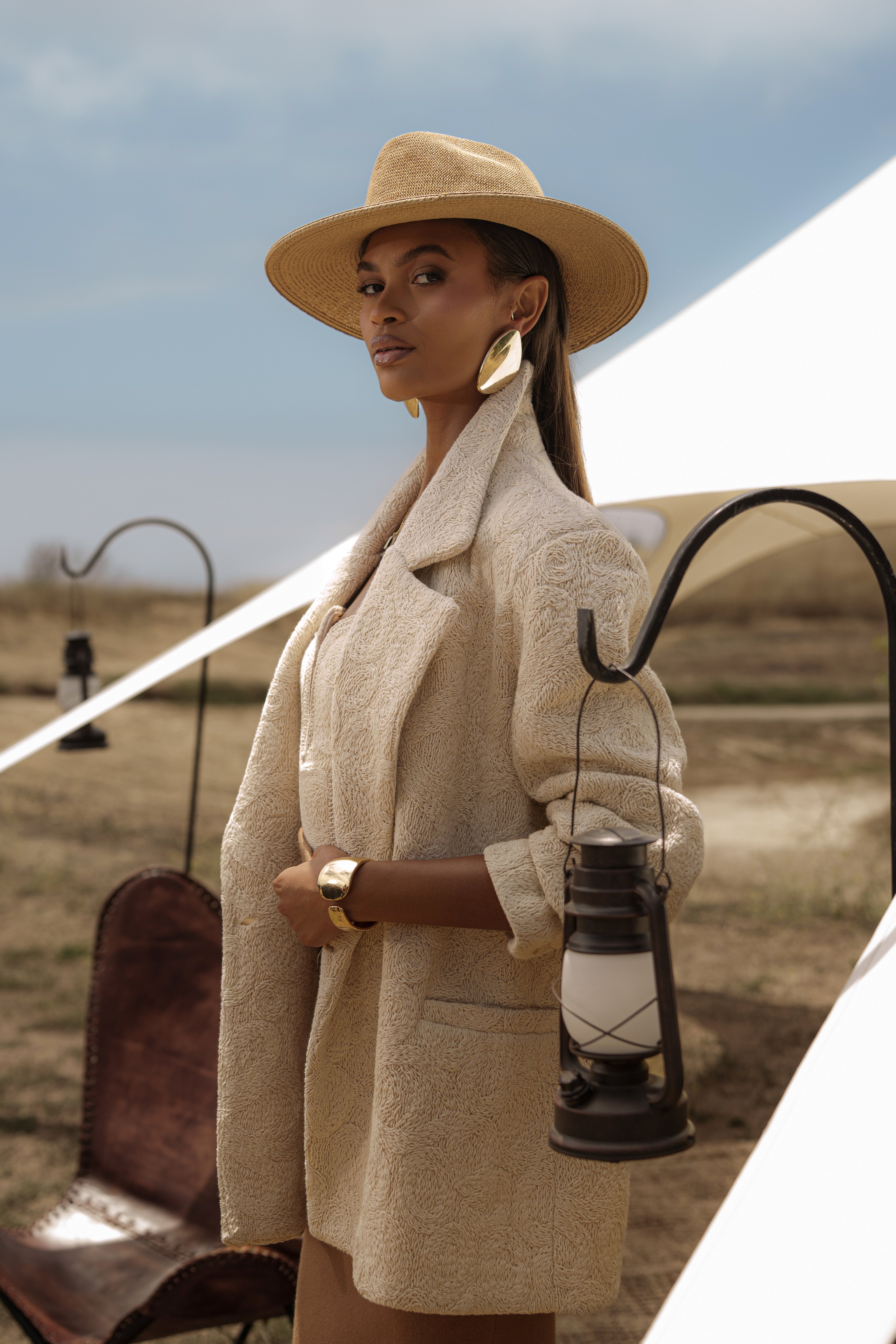 Ecru Avenue Oversize Blazer - JLUXLABEL