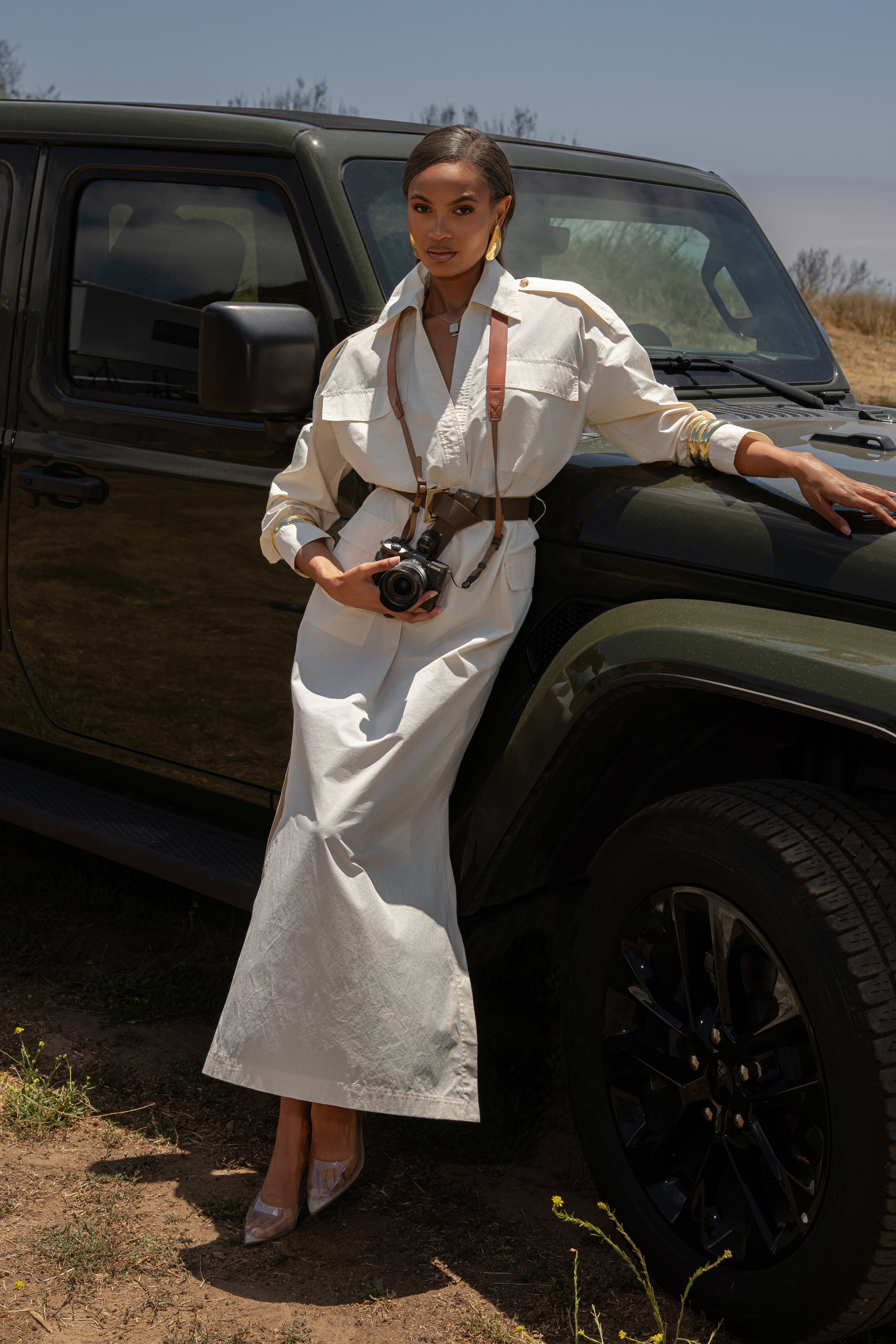 Buttercream Harbor Shore Belted Maxi Dress - JLUXLABEL