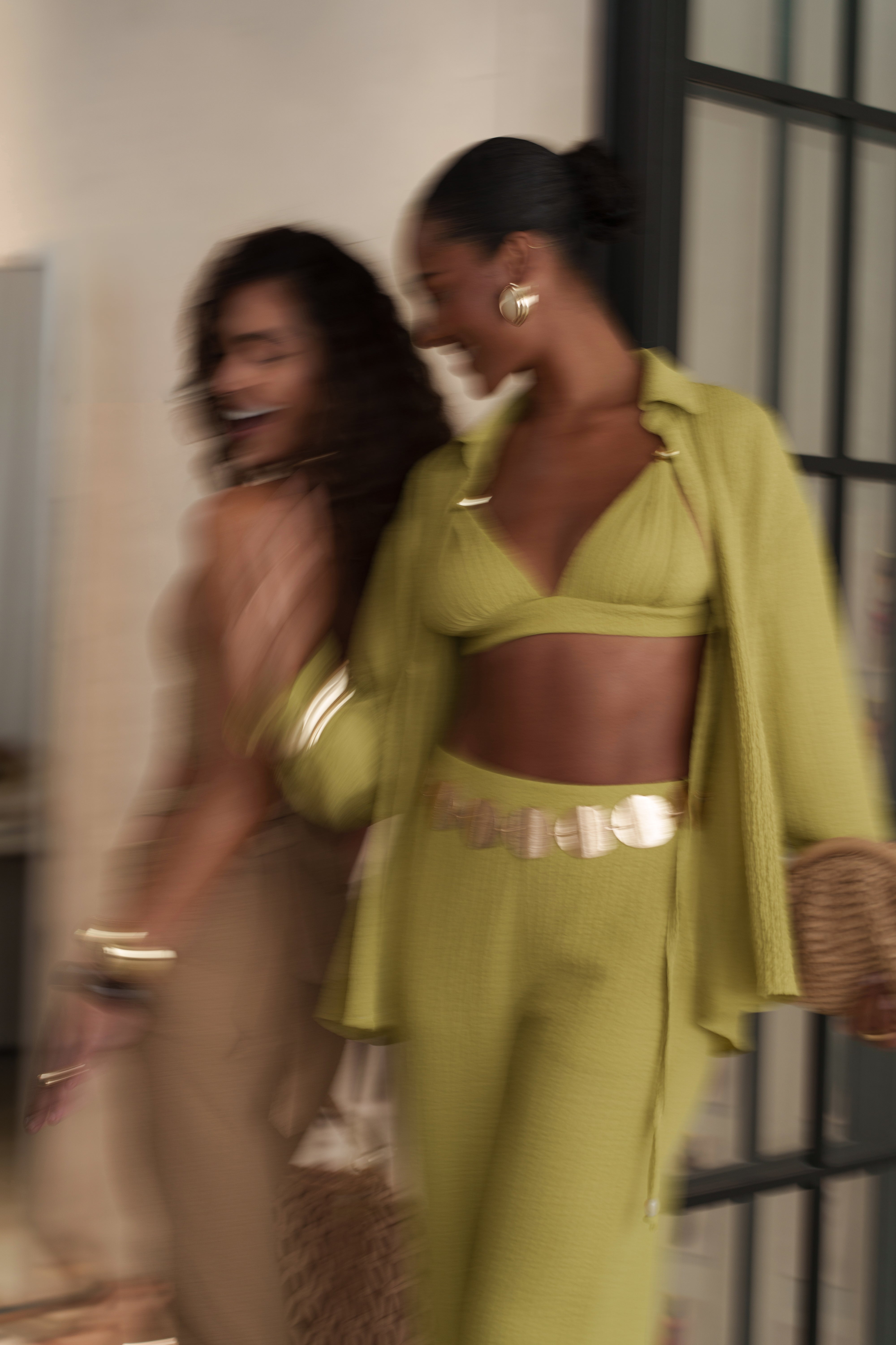 Lime Dockside Crepe Knit Bralette - JLUXLABEL