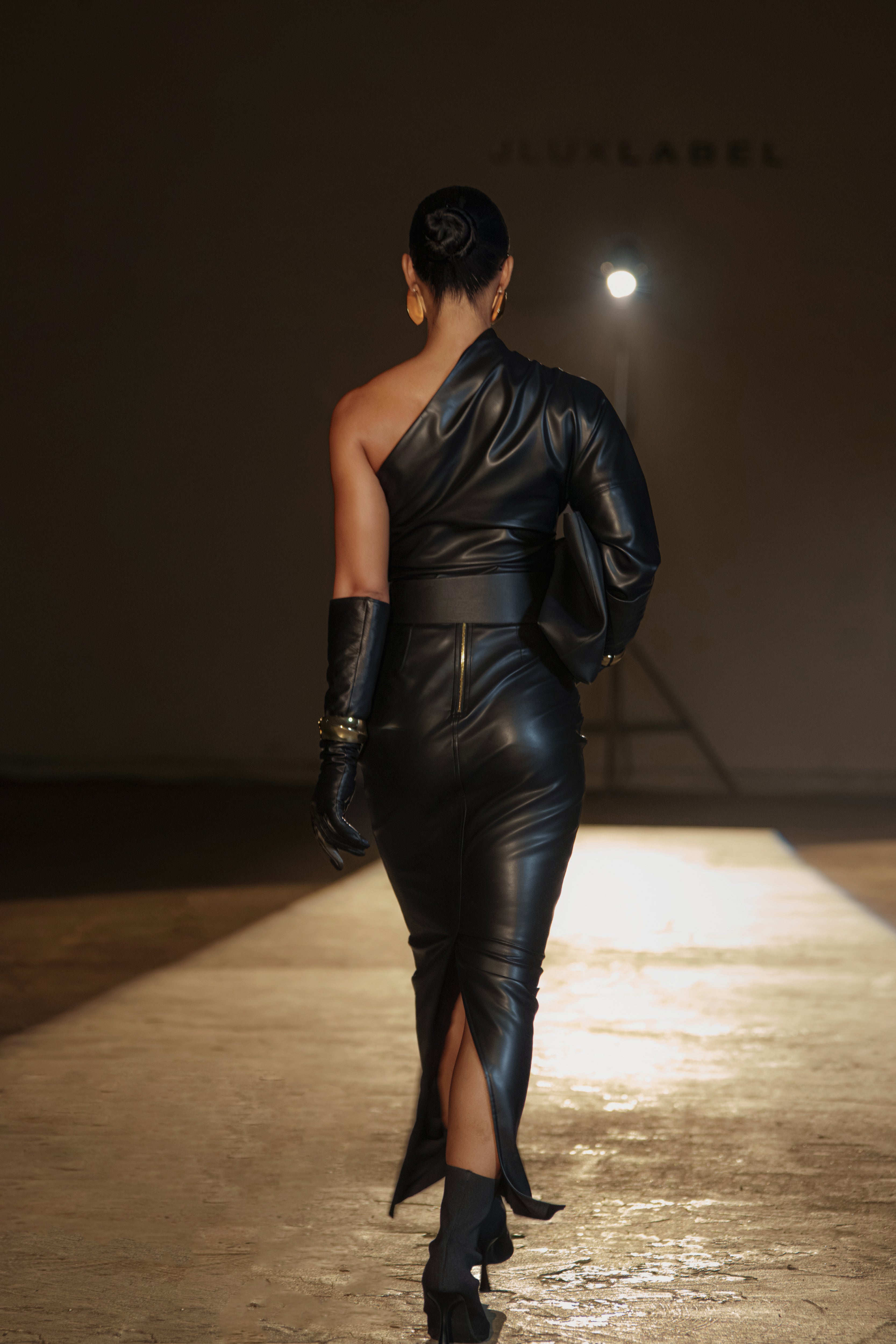 Black Demi One Shoulder Top