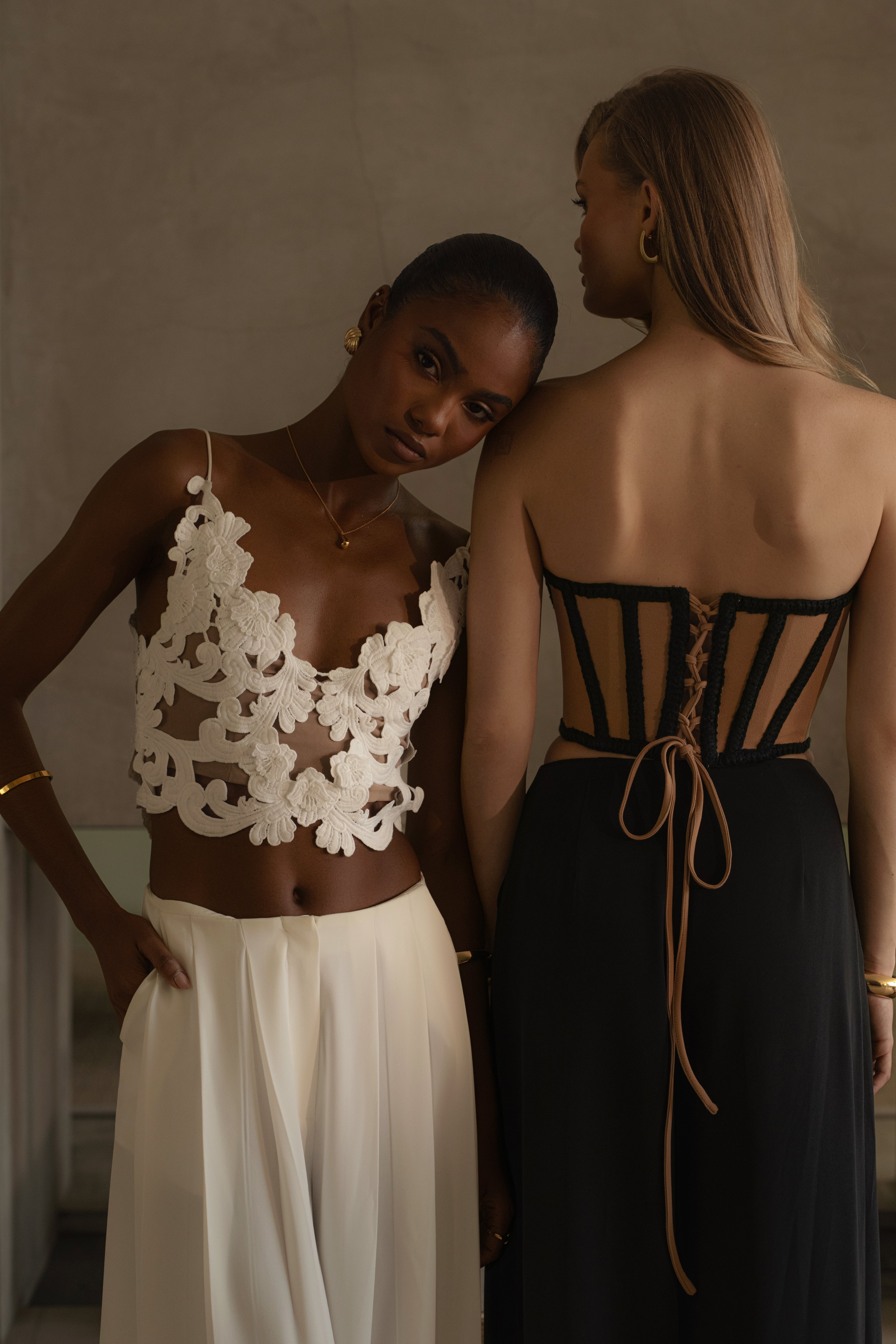 White Anahi Embroidered Top - JLUXLABEL