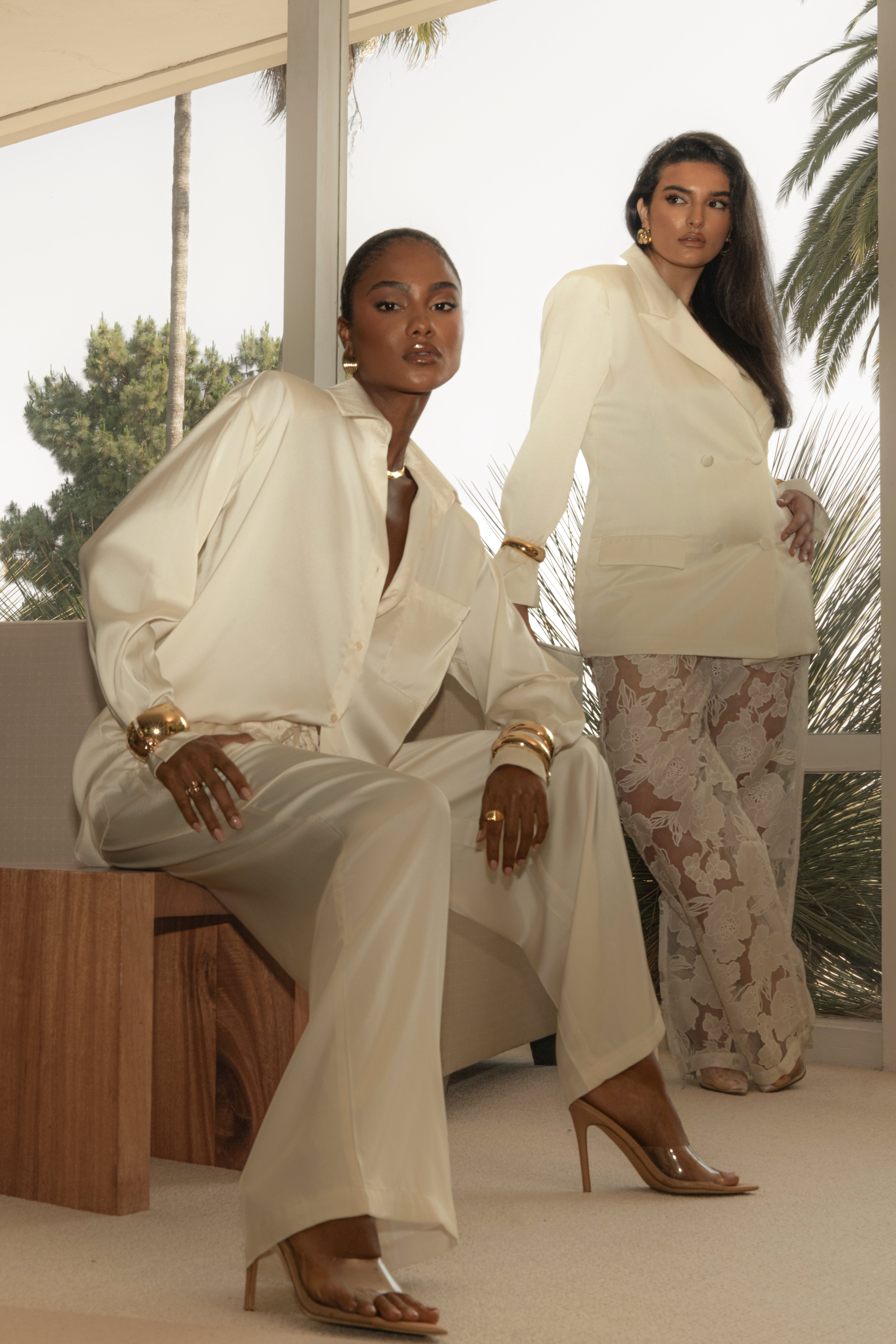 Ivory Sunny Day Drawstring Pants - JLUXLABEL