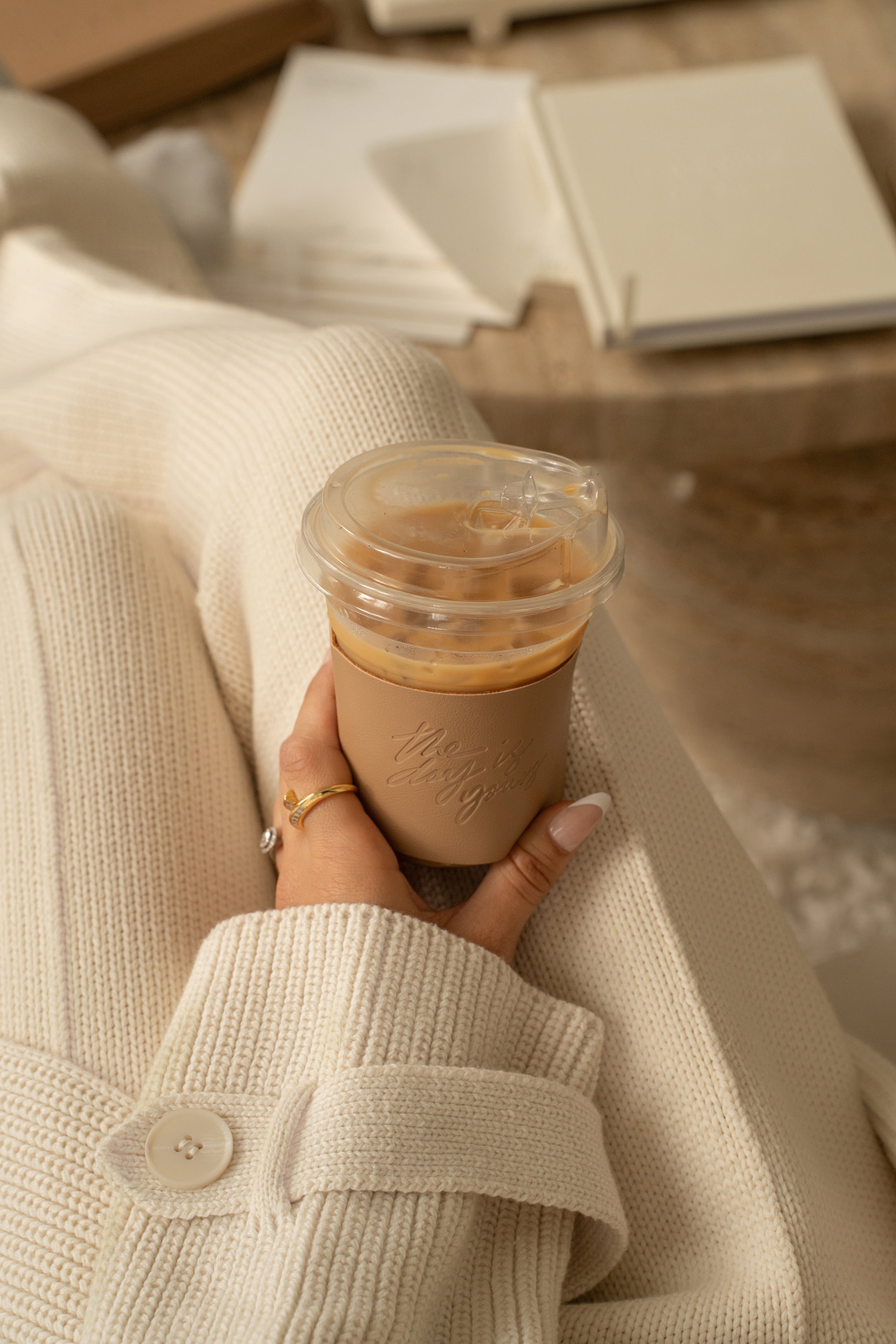 Beige TATIANA SOASH x JLUXLABEL Dreams & Plans Catch All Bag - JLUXLABEL