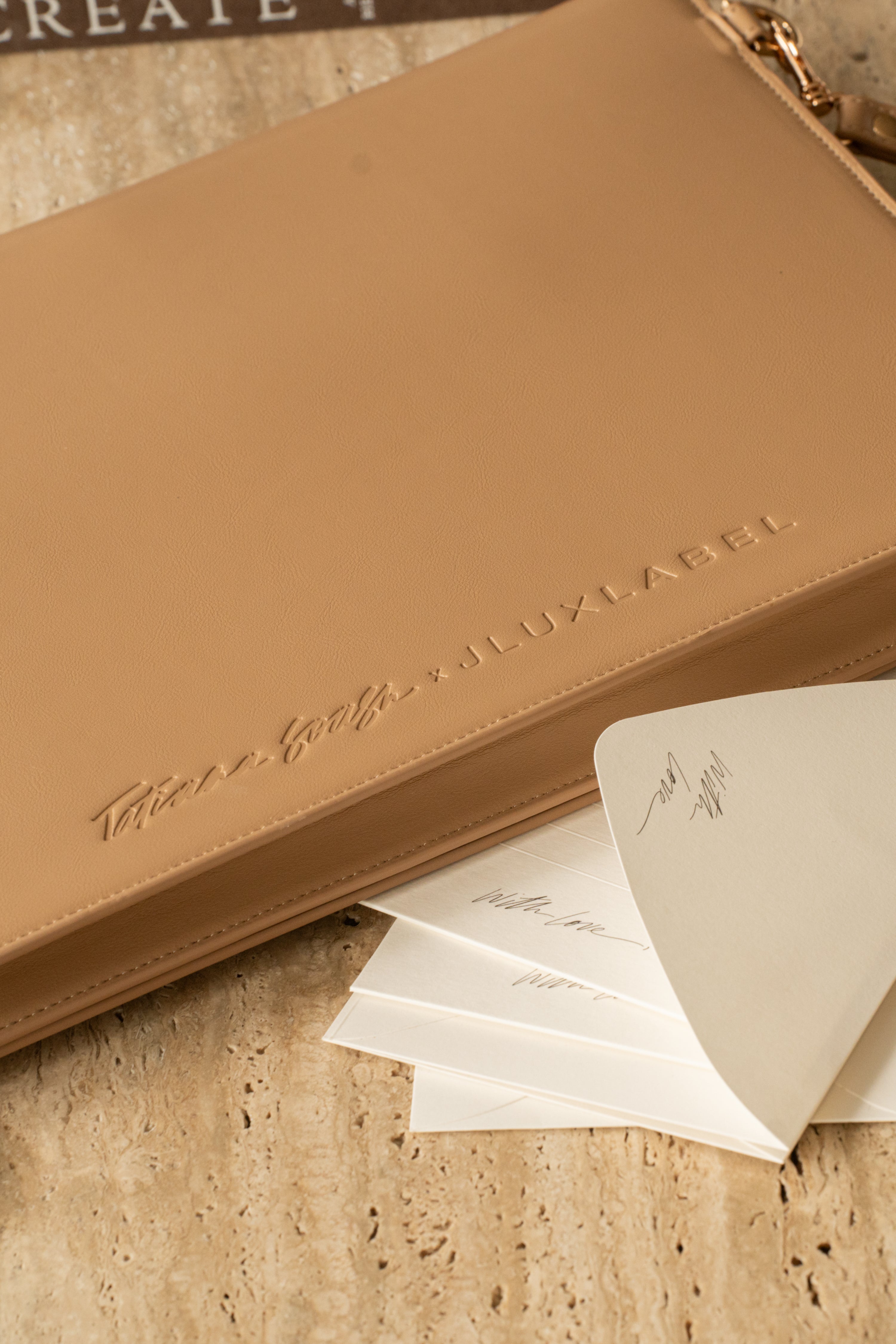 Beige TATIANA SOASH x JLUXLABEL Dreams & Plans Catch All Bag - JLUXLABEL